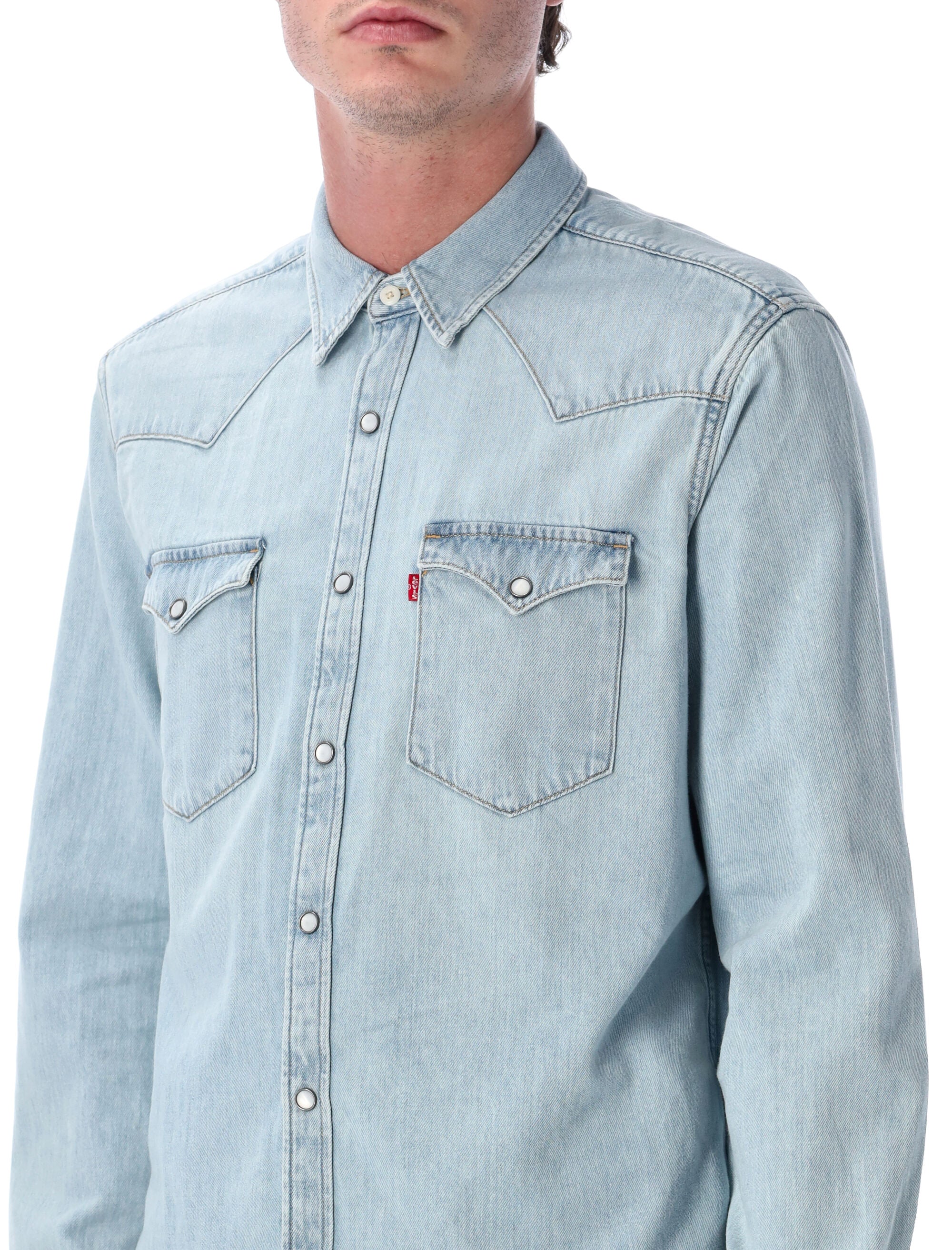 Levis Western denim shirt Light Blue Cotton