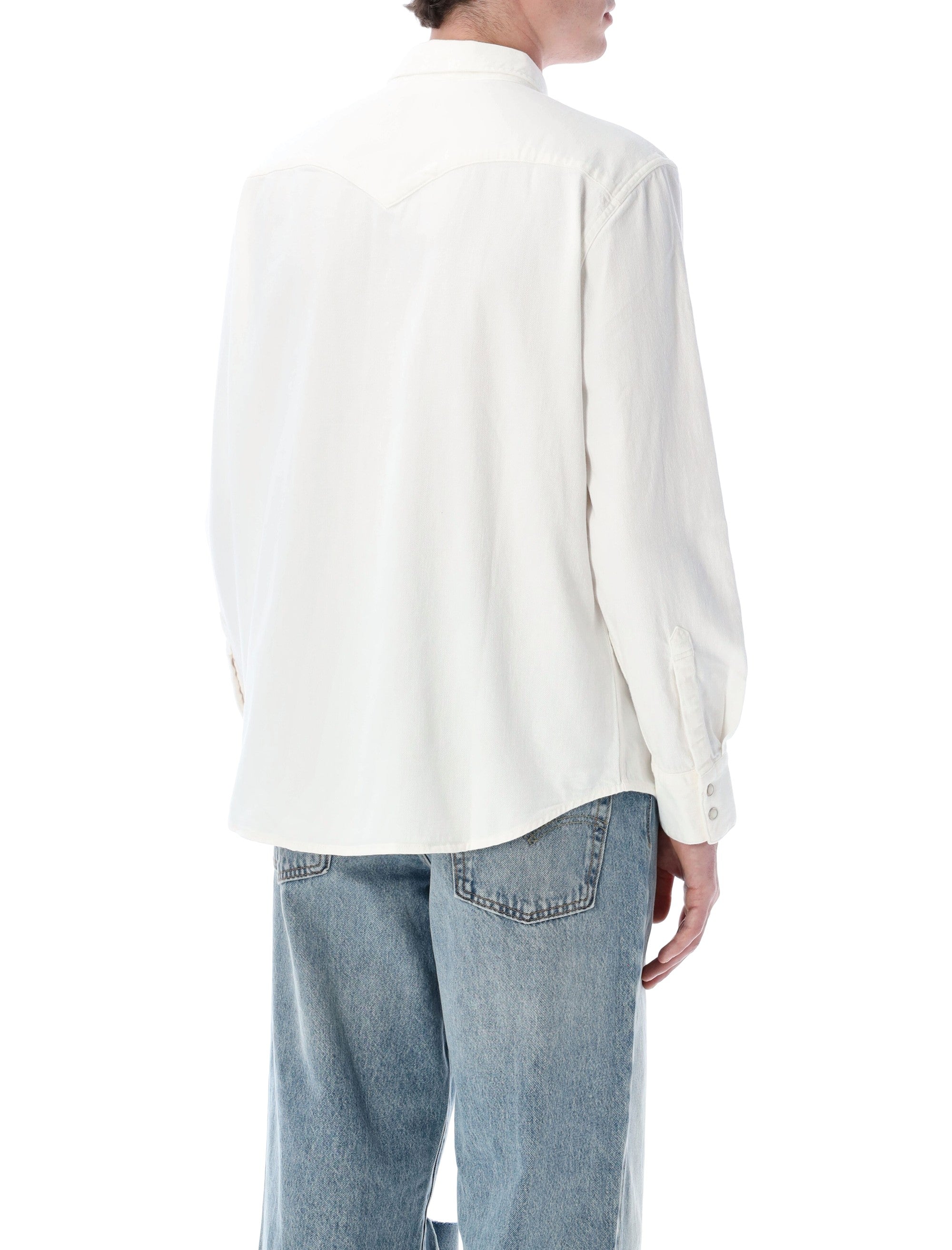 Levis Western Denim Shirt White Cotton