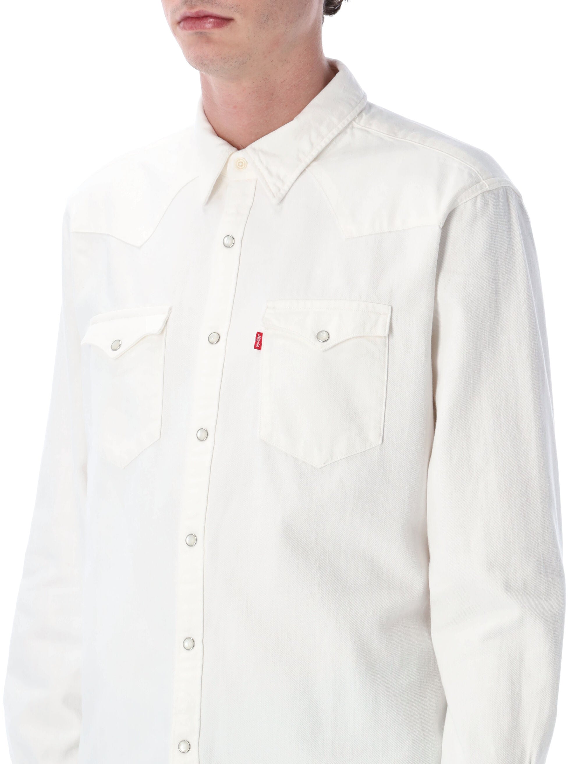 Levis Western denim shirt White Cotton