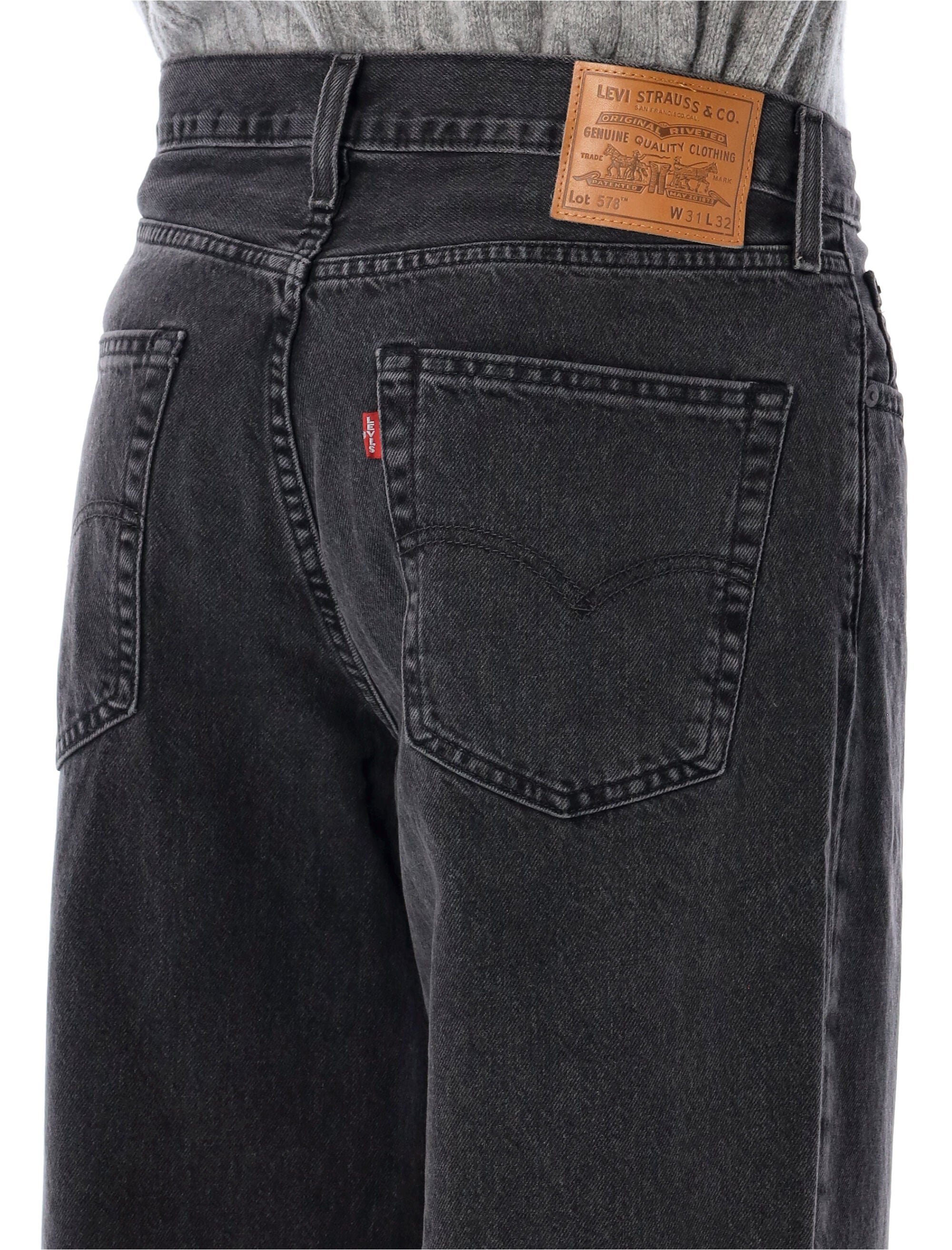 Levis 578 Baggy denim jeans Black Wash Cotton