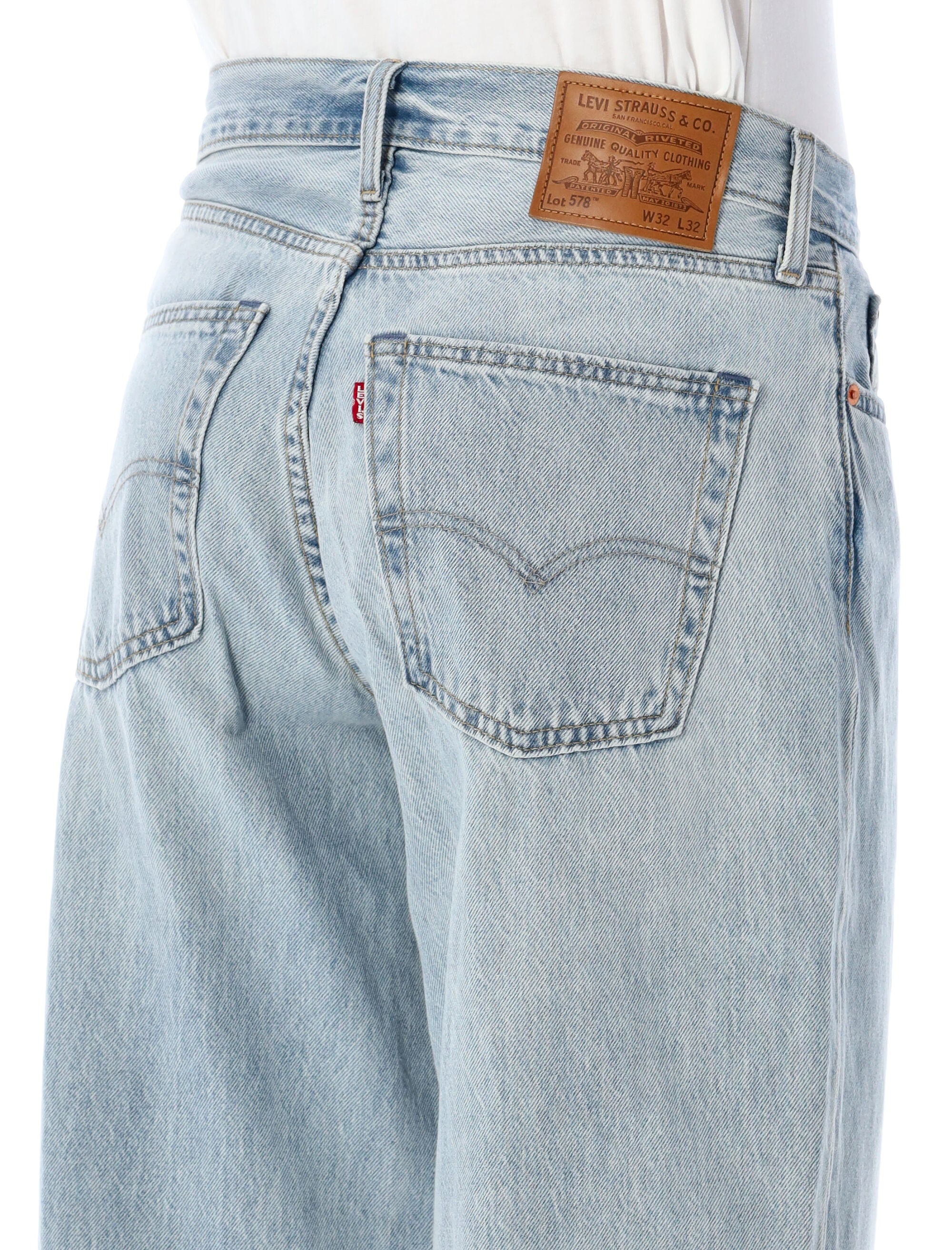 Levis 578 Baggy denim jeans Light Blue Cotton