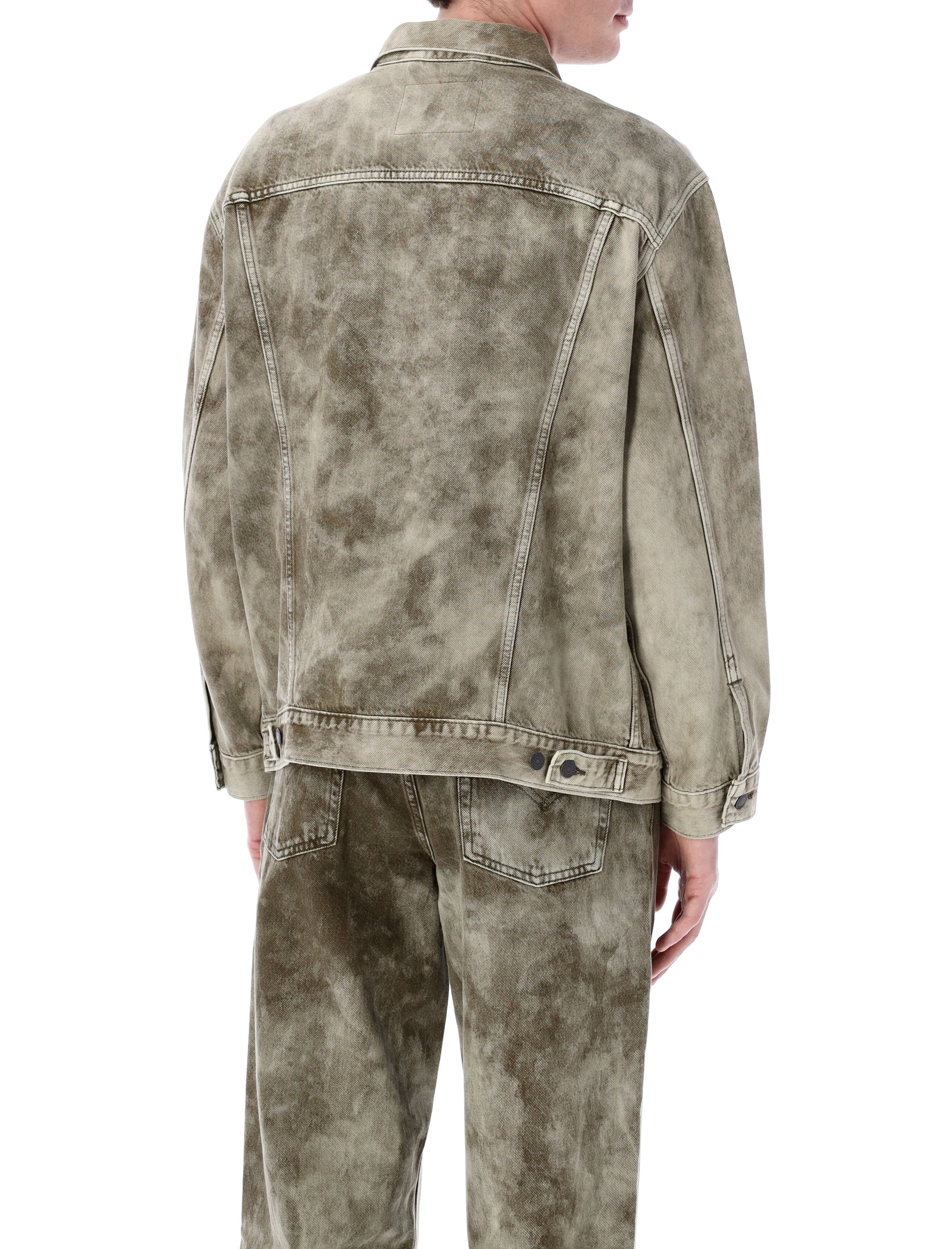 Levis® relaxed fit trucker jacket Camo Grey Cotton