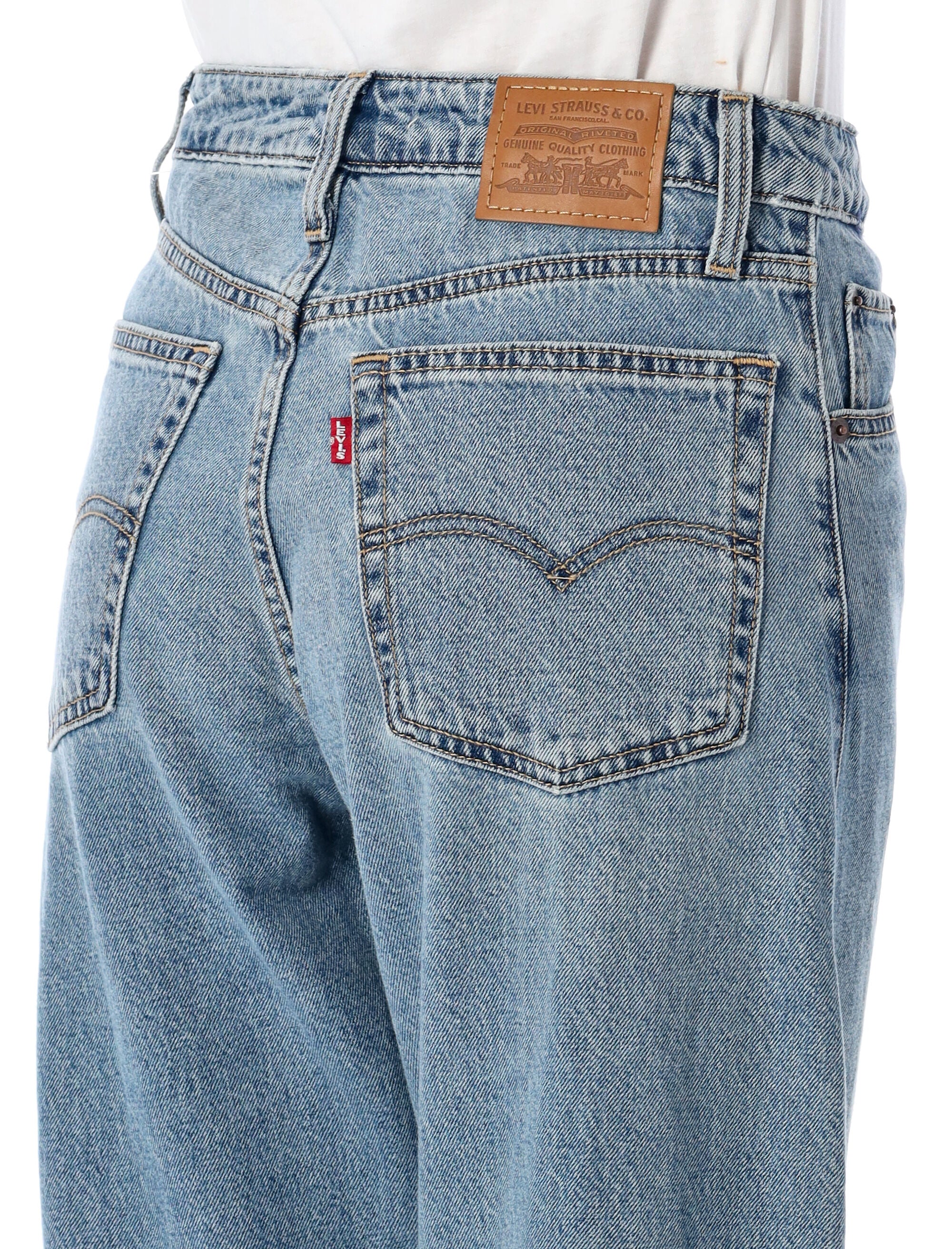 Levis denim Baggy Dad Barrel jeans Easy Days Loght Blue Cotton