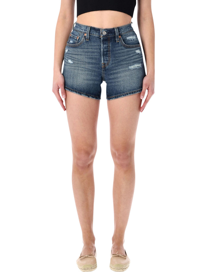 Levis 501® Curve denim shorts Happy Vibes Dark Blue Cotton