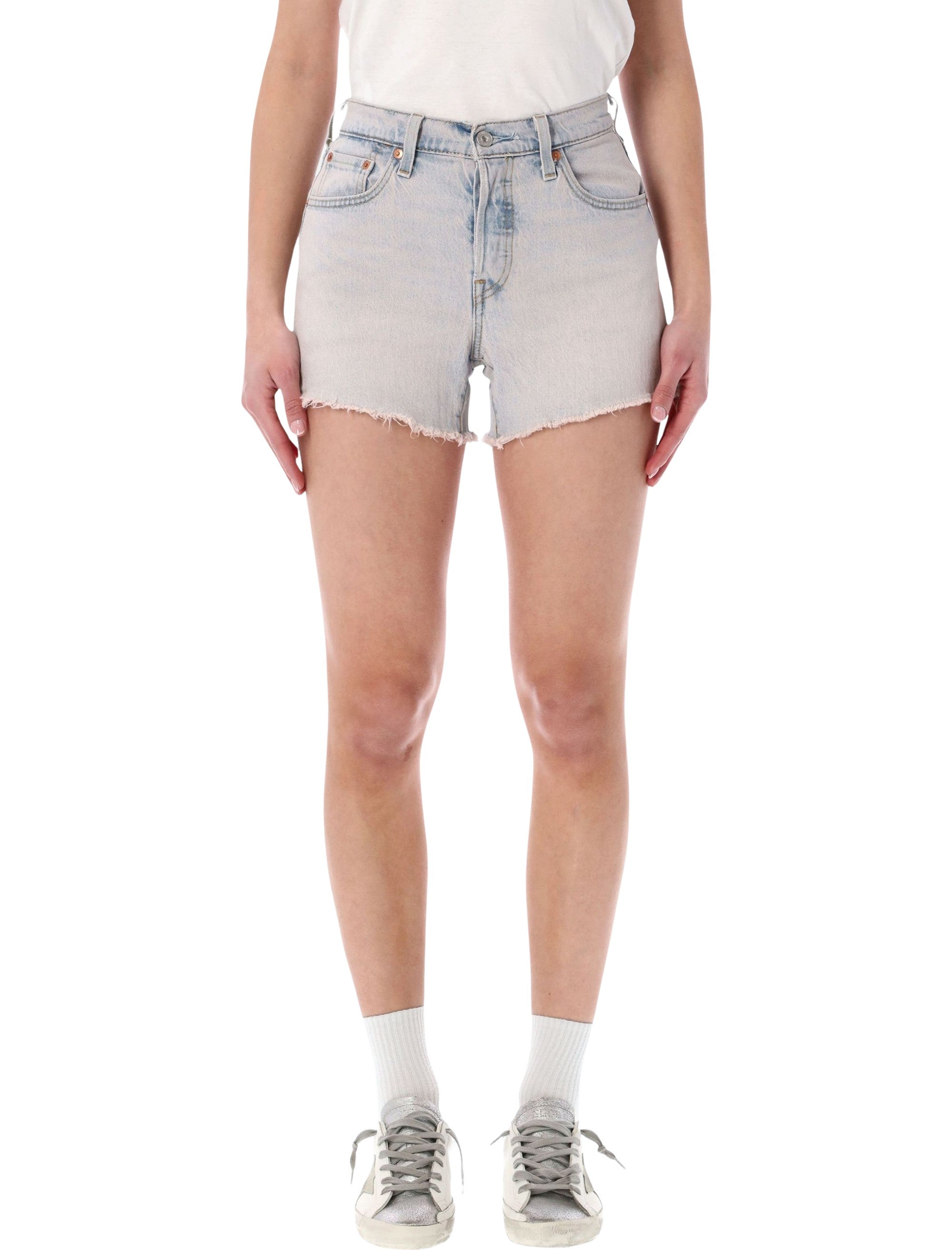 Levis 501® Curve denim shorts Rose Up Raw Hem Cotton