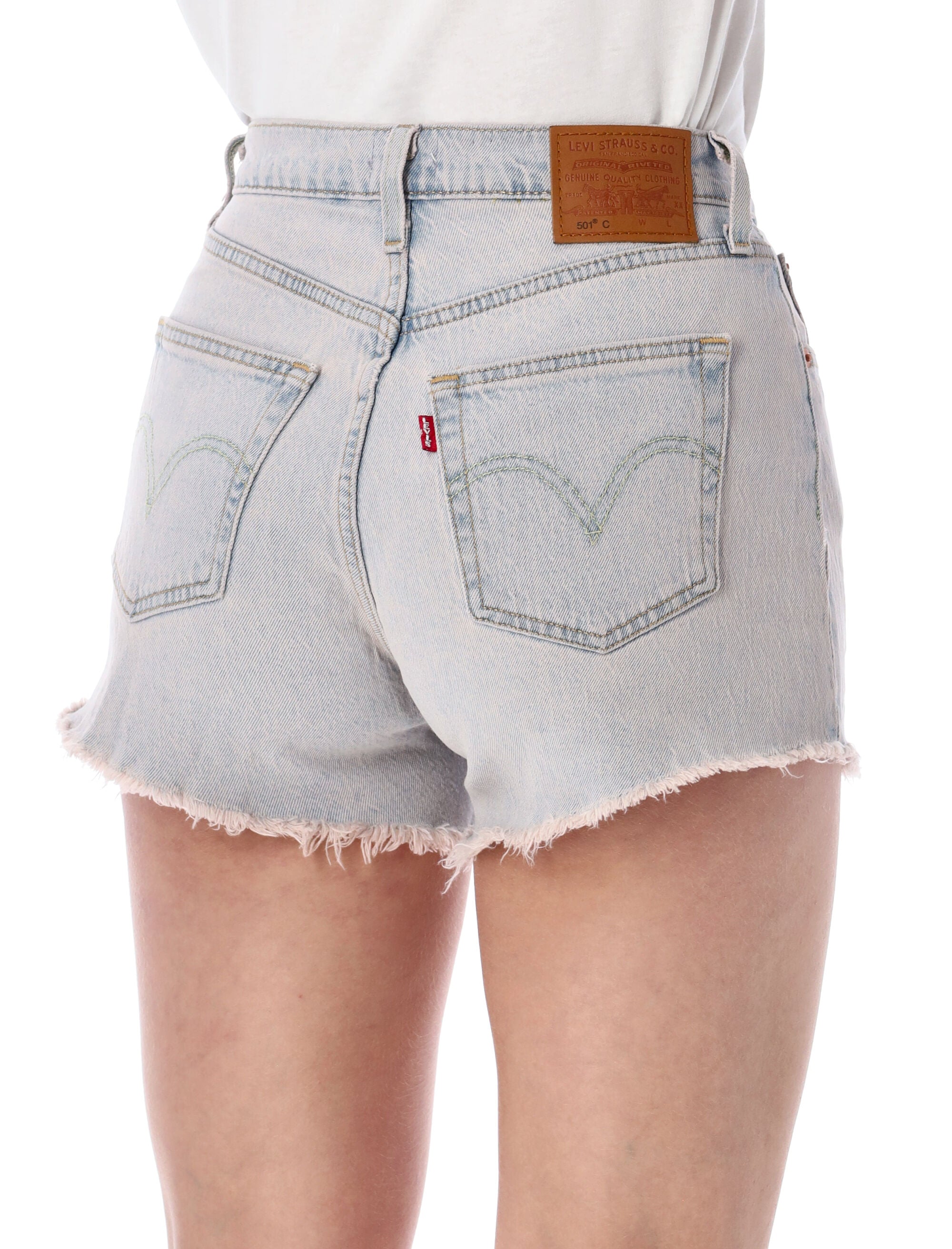 Levis 501® Curve denim shorts Rose Up Raw Hem Cotton