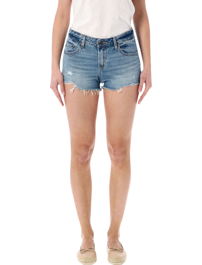Levis low rise denim shorts Excusme Light Blue Cotton