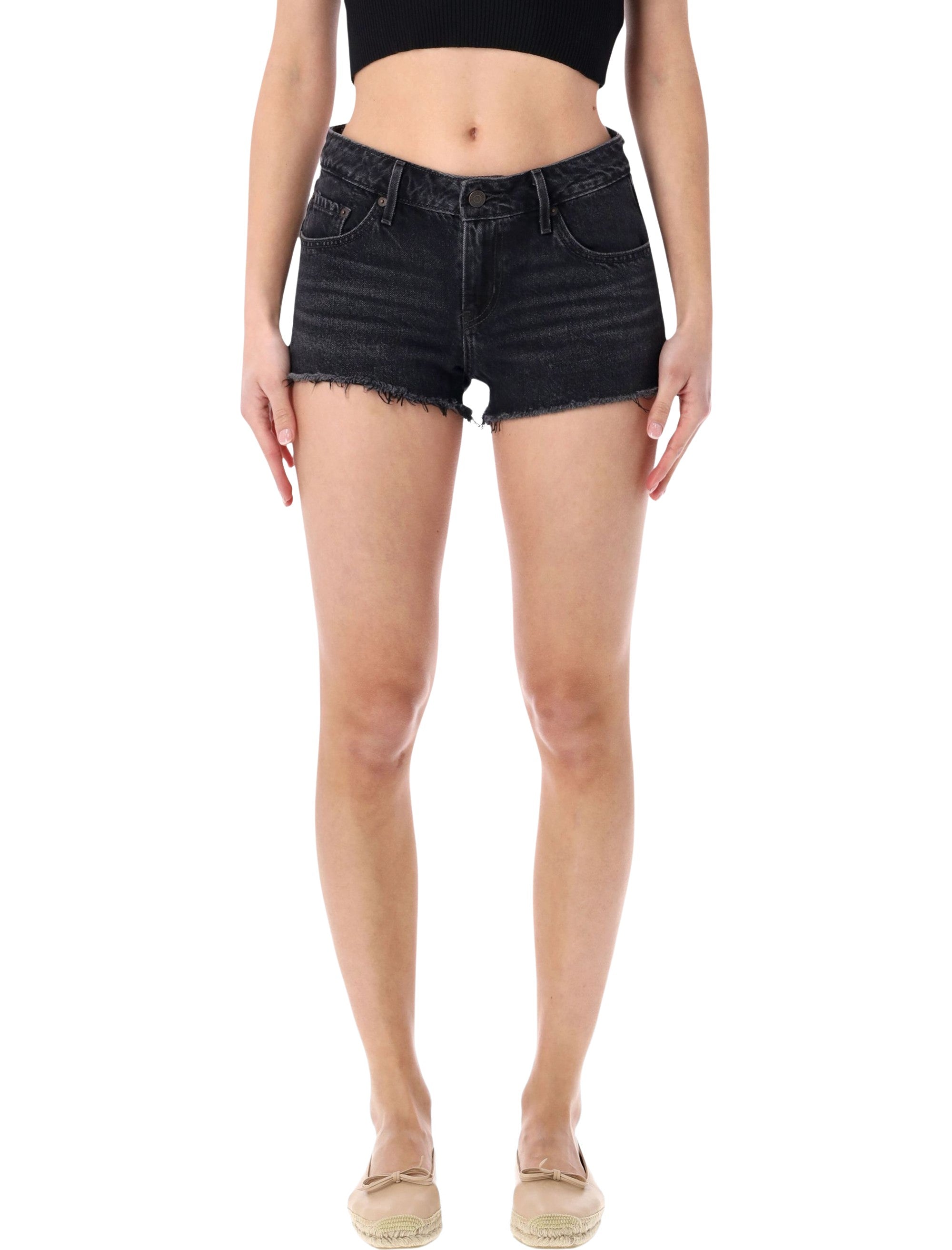 Levis low rise denim shorts Favorable Moment Black Cotton