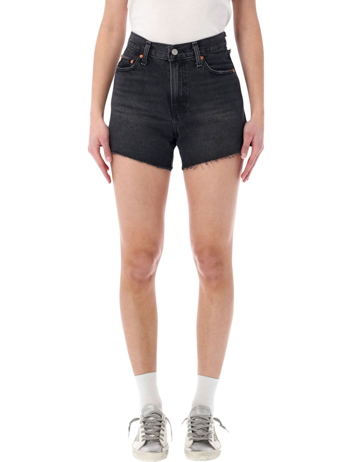 Levis Ribcage denim shorts Shrink Up Black Cotton