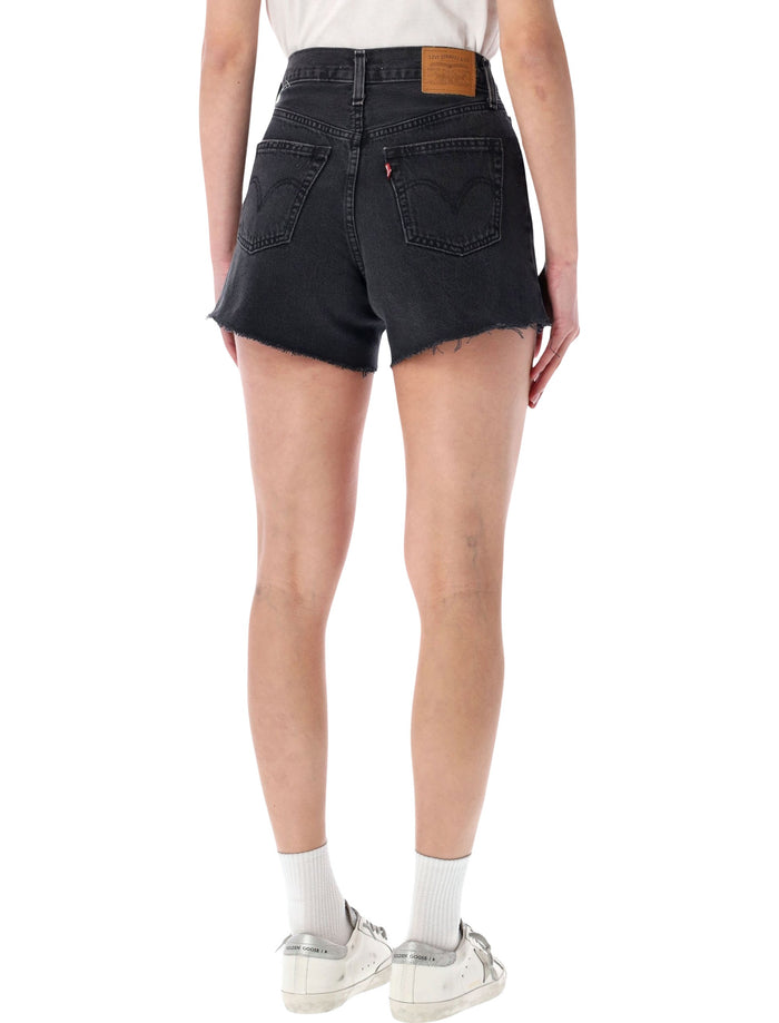 Levis Ribcage denim shorts Shrink Up Black Cotton