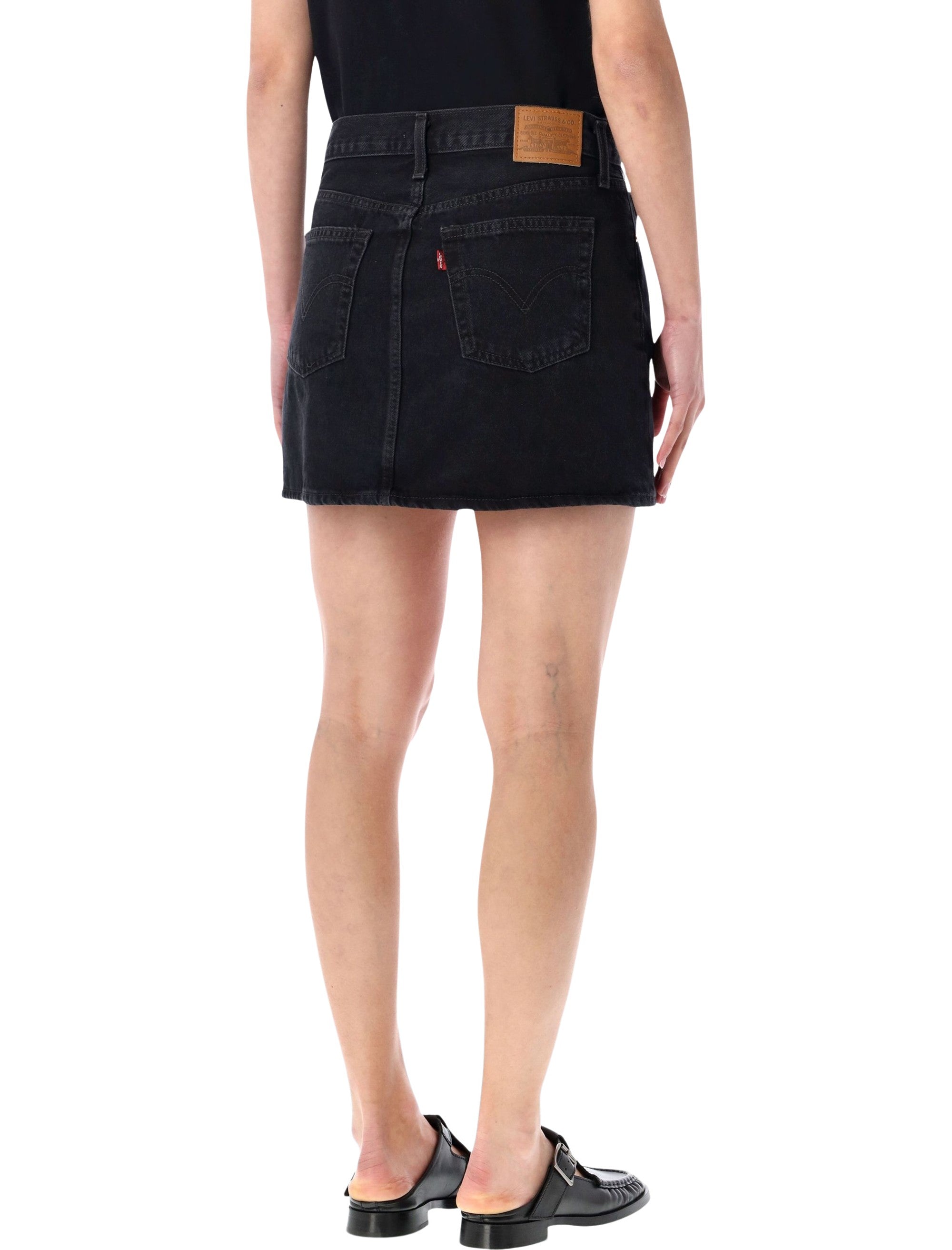 Levis Icon denim mini skirt Black Cotton