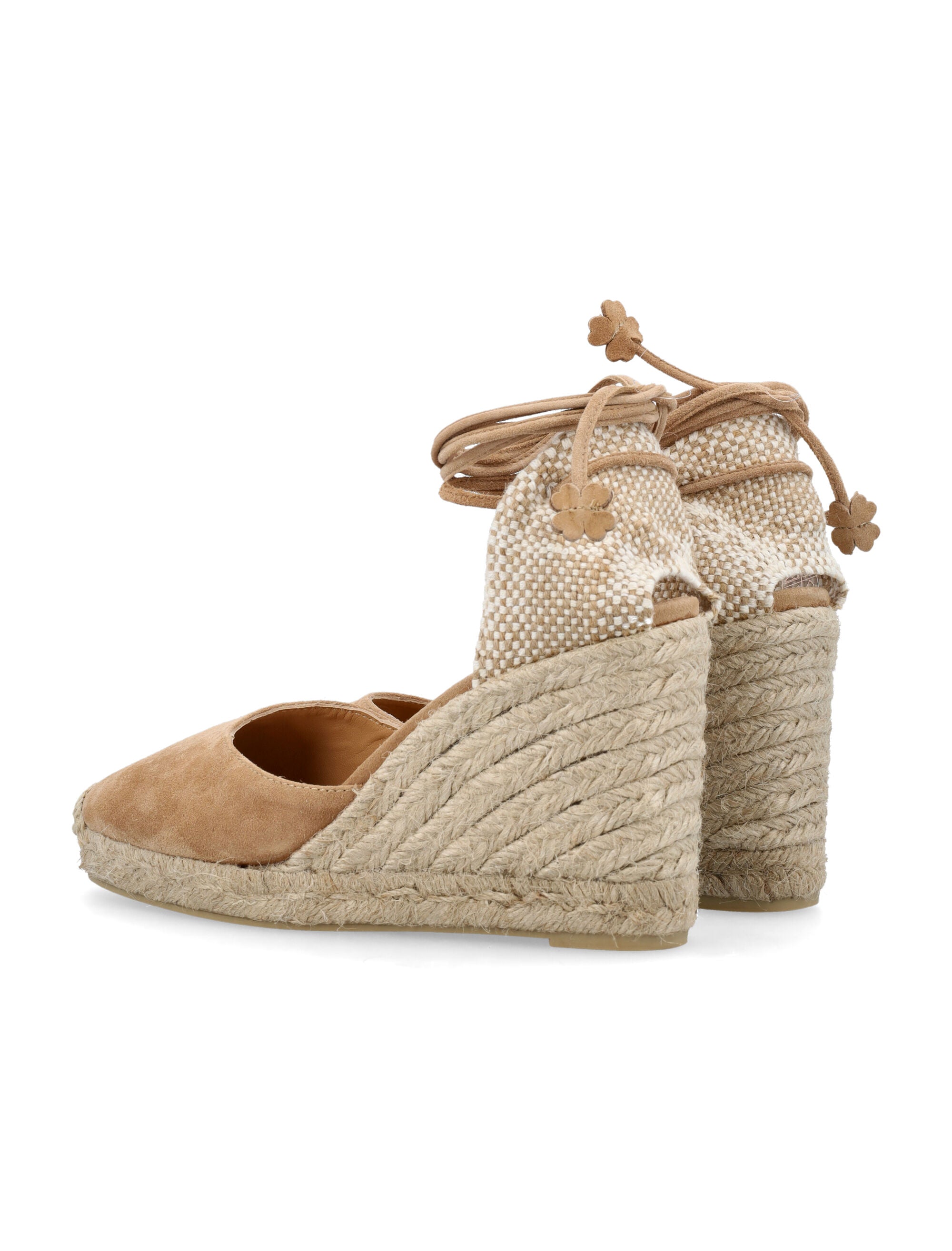 Castañer Carina Suede Wedge Espadrilles Tostado Upper