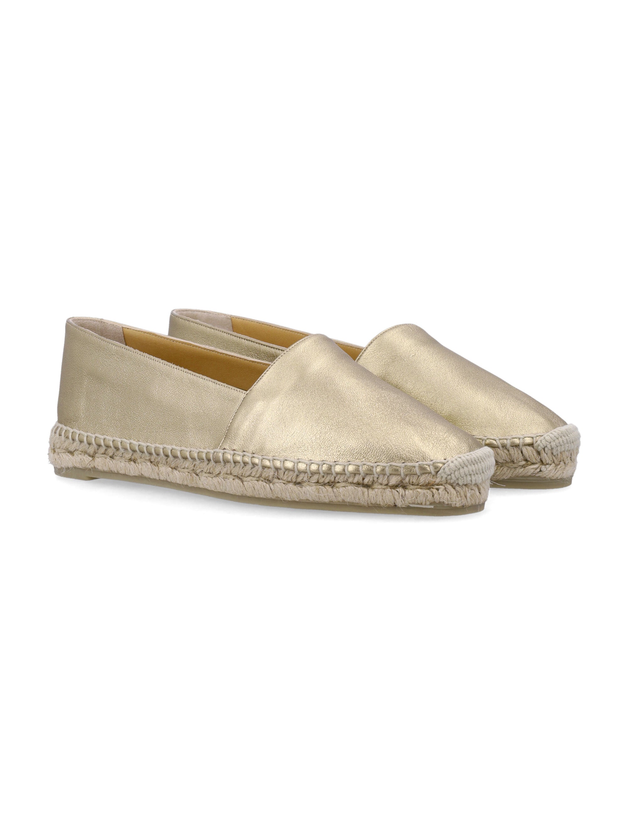 Castañer Kenda leather espadrilles Oro Upper
