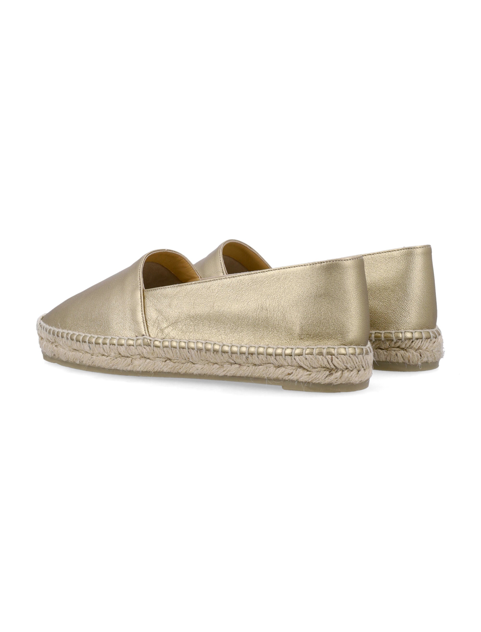 Castañer Kenda leather espadrilles Oro Upper
