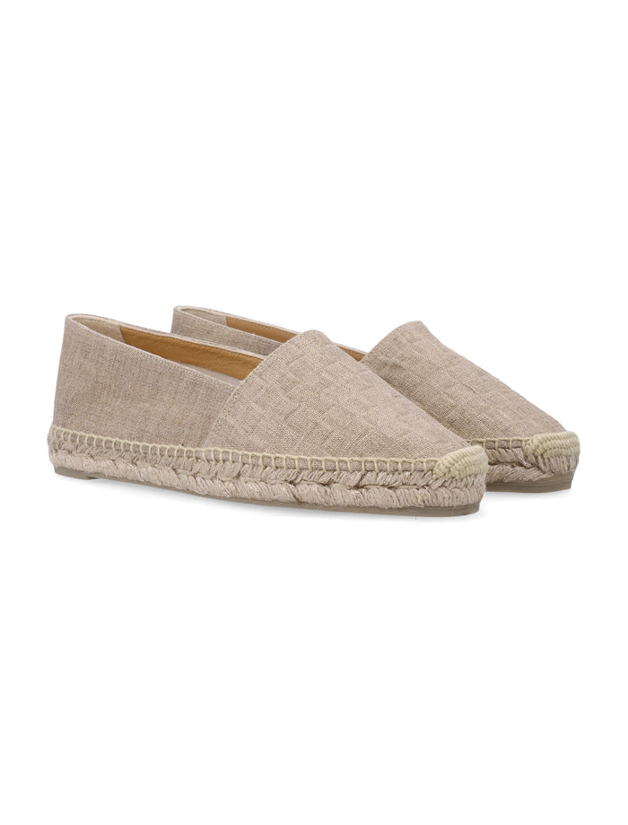 Castañer Kenda linen gold espadrilles Lino Oro Upper