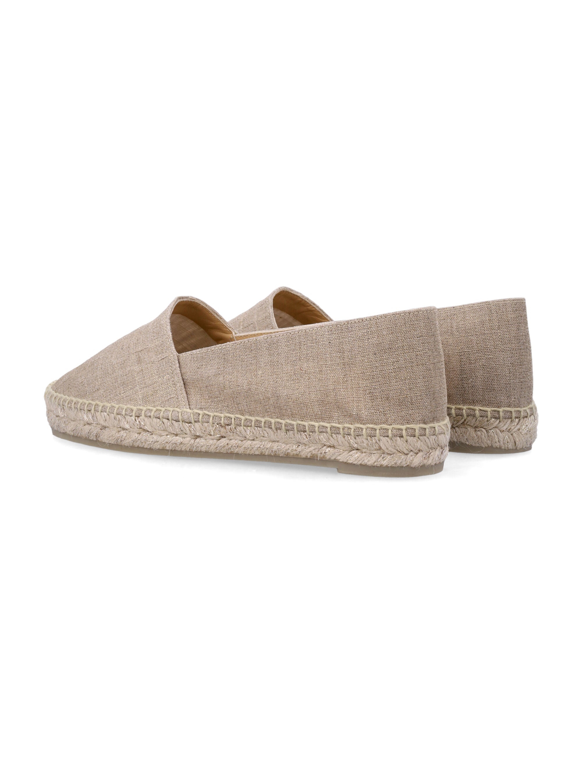 Castañer Kenda linen gold espadrilles Lino Oro Upper