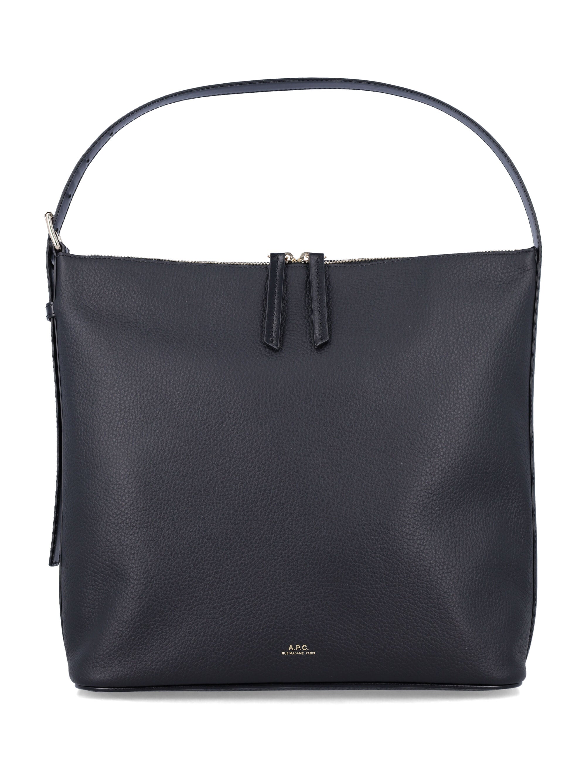 A.P.C. Vera leather bag with adjustable strap Black Cow Shoulder