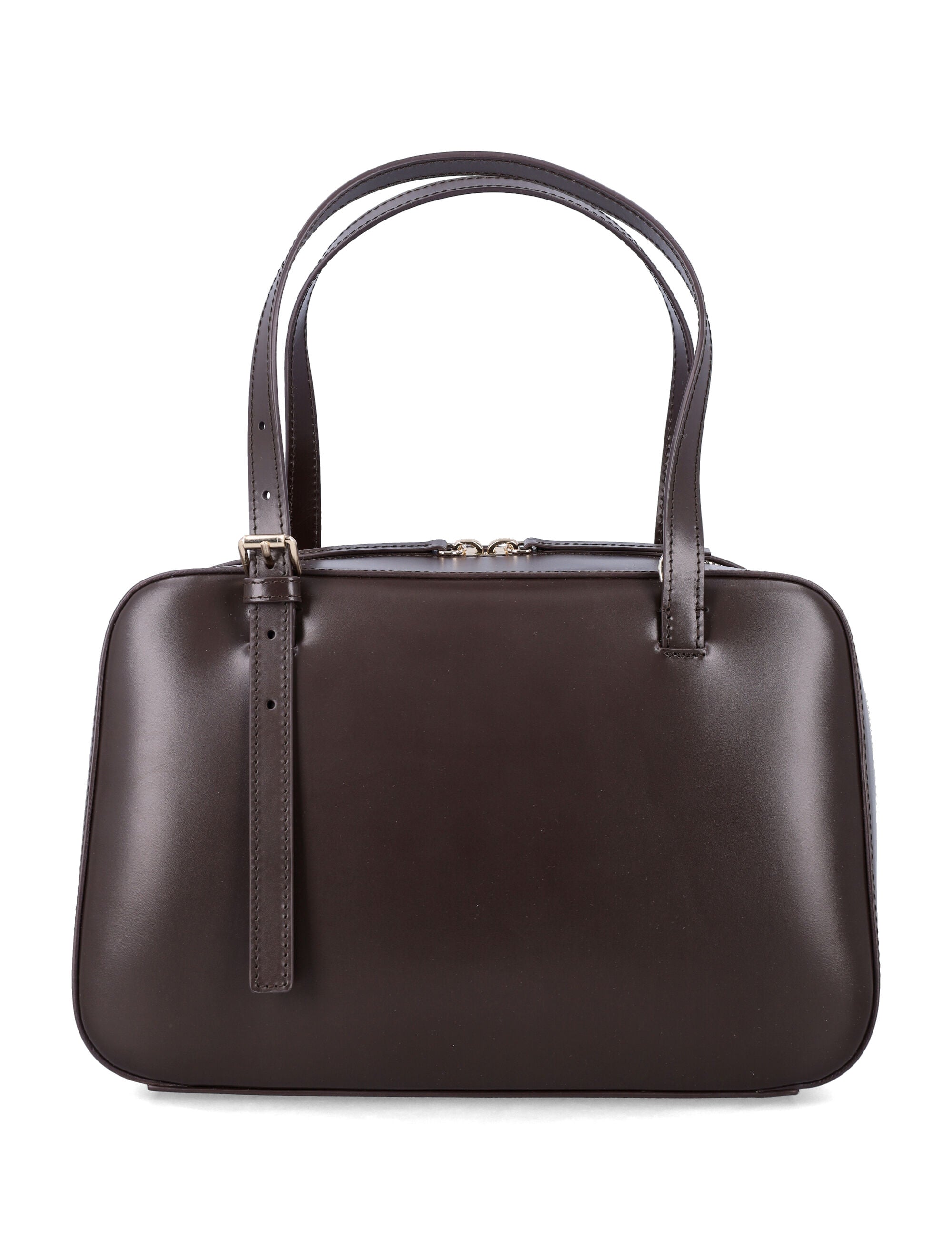 A.P.C. Virginie Leather Box Bag Tonka Cow Shoulder