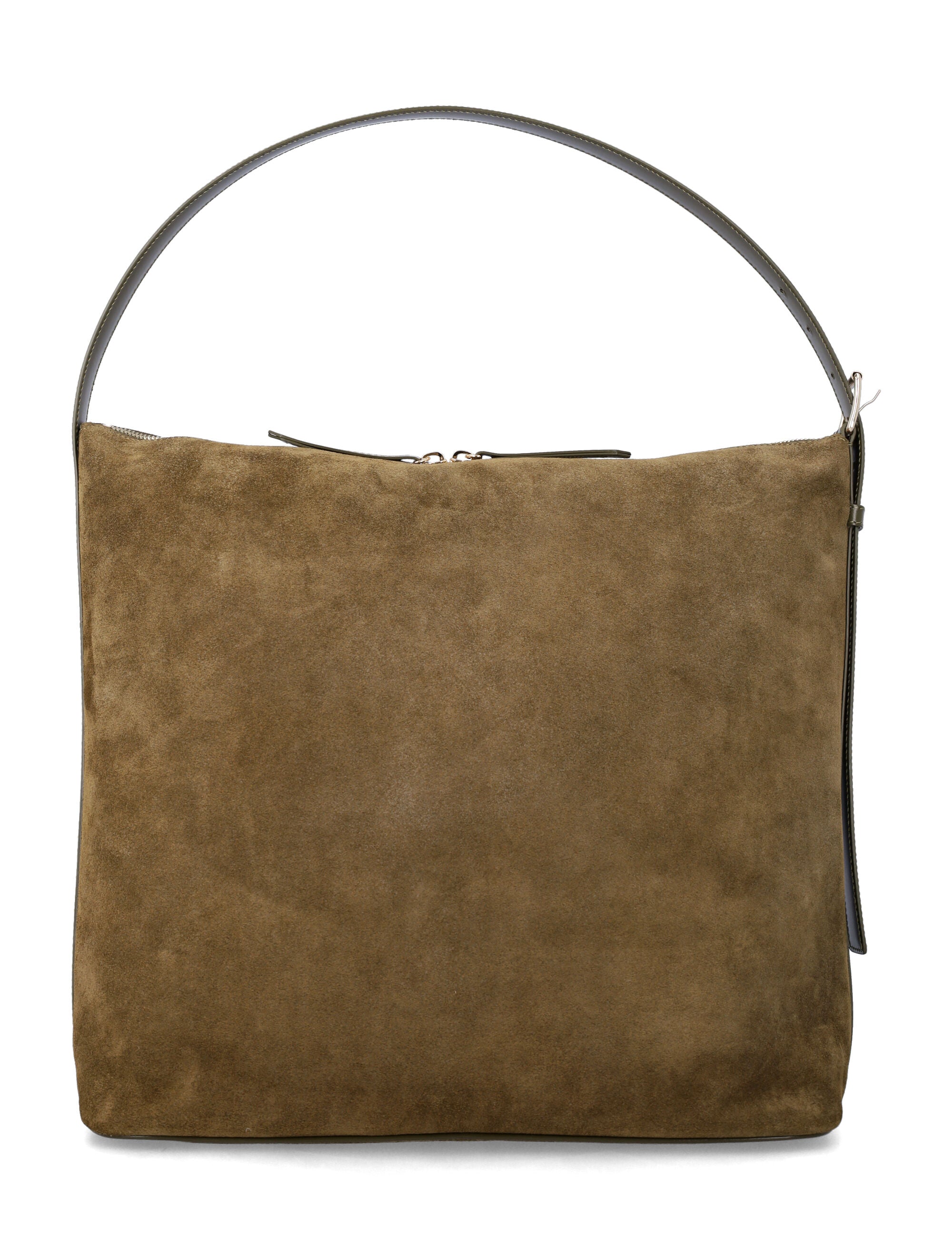 A.P.C. Vera Maxi suede bag Dark Khaki Cow Leather Shoulder