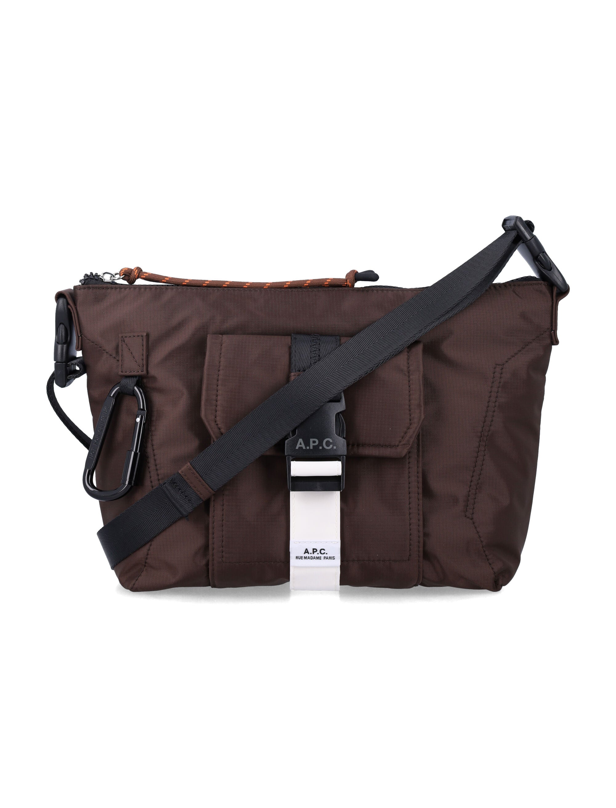 A.P.C. brown Treck shoulder bag Nylon