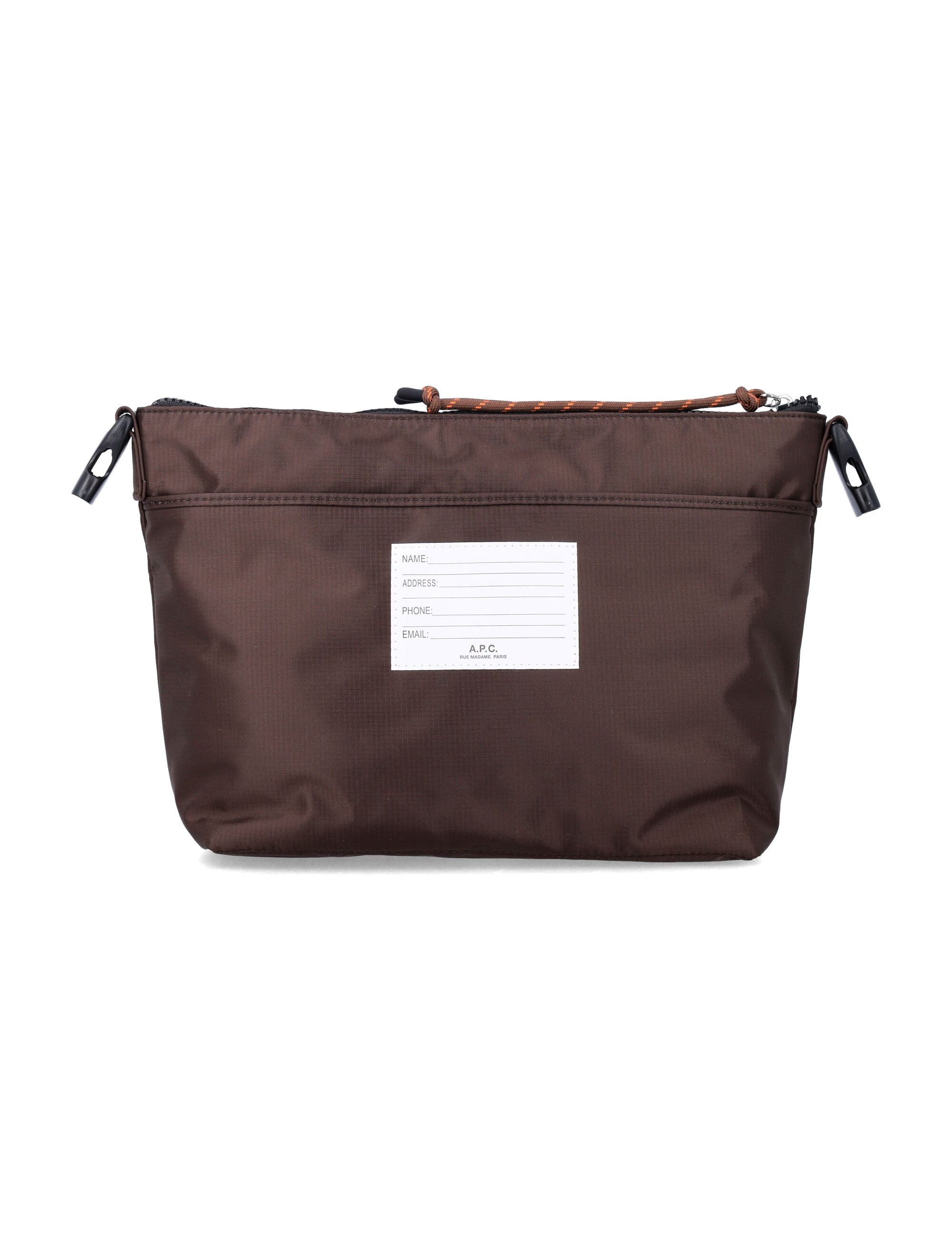 A.P.C. brown Treck shoulder bag Nylon