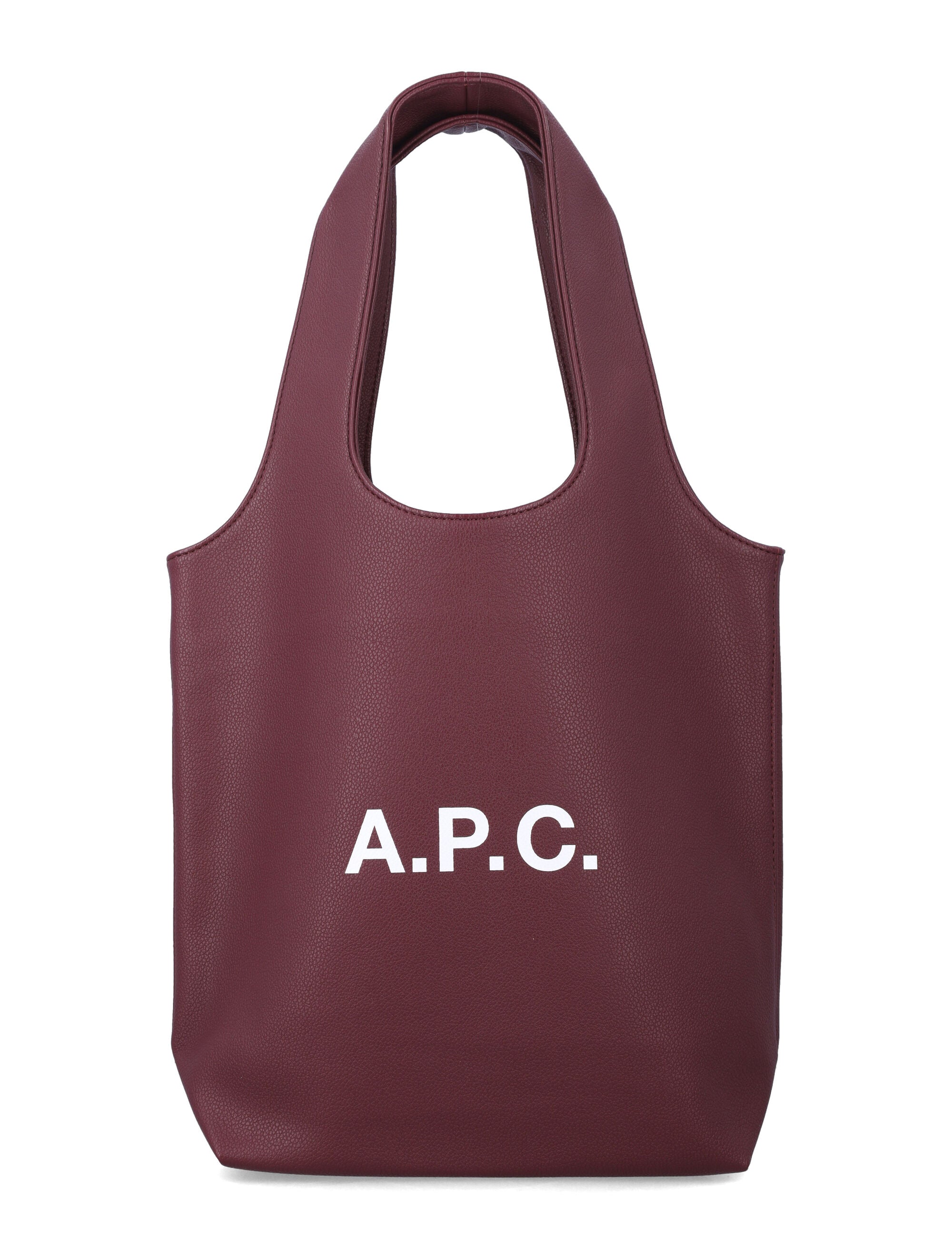 A.P.C. Ninon small tote bag Aubergine Polyurethane