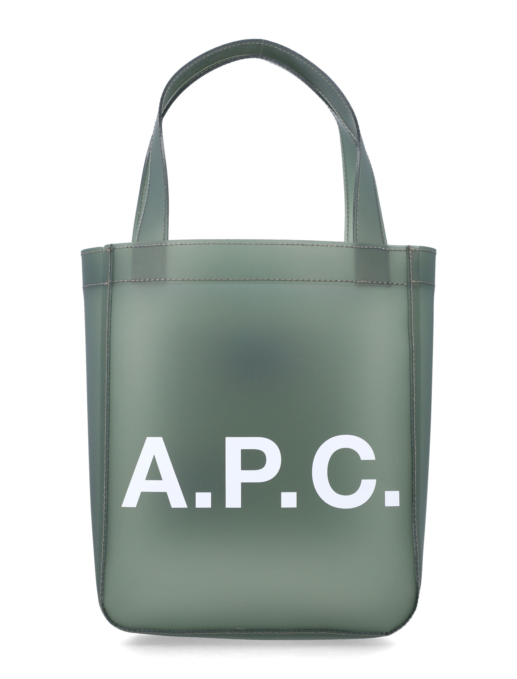 A.P.C. Lou matte PVC tote bag Khaki Thermoplastic Polyurethane