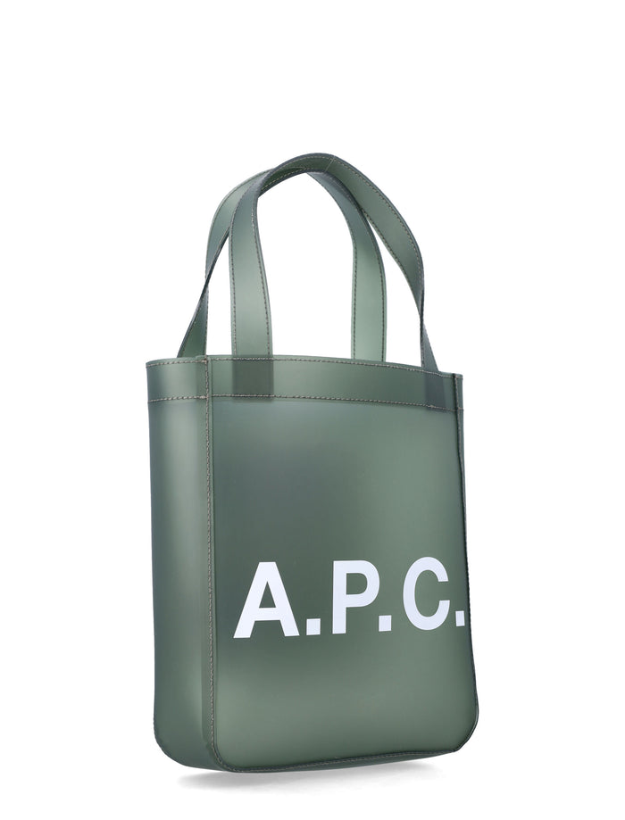 A.P.C. Lou matte PVC tote bag Khaki Thermoplastic Polyurethane