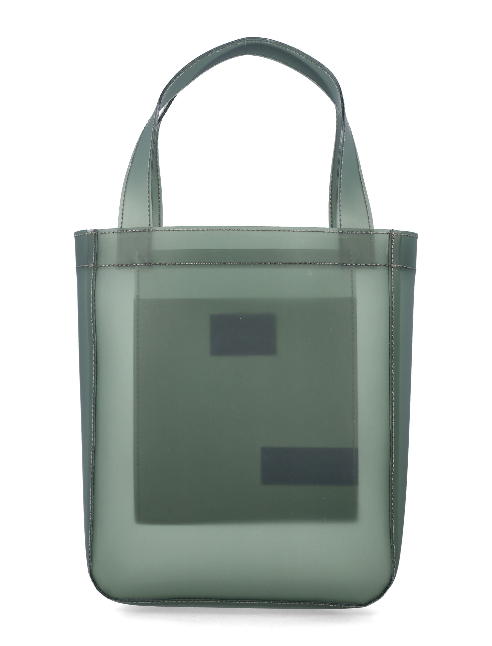 A.P.C. Lou matte PVC tote bag Khaki Thermoplastic Polyurethane