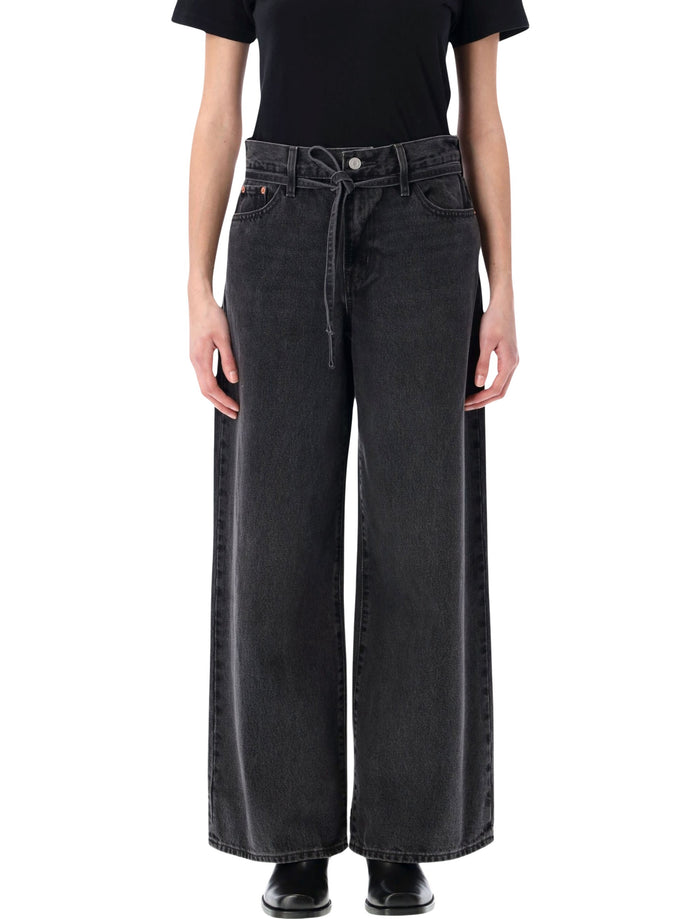 Levis Xl Straight Jeans Influencial Lady Black Cotton