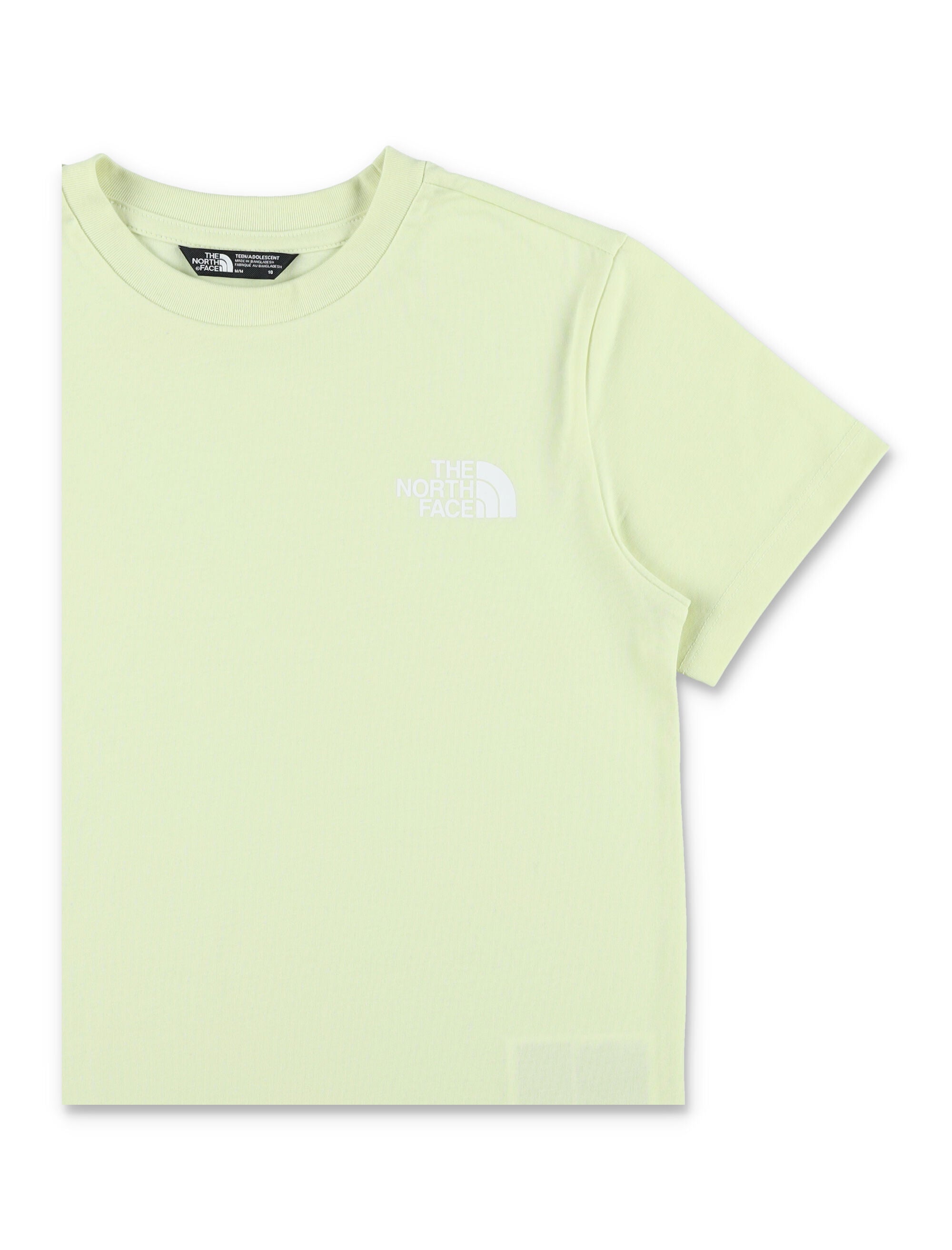 North Face Simple Dome t-shirt for kids Lime Cotton Tshirt