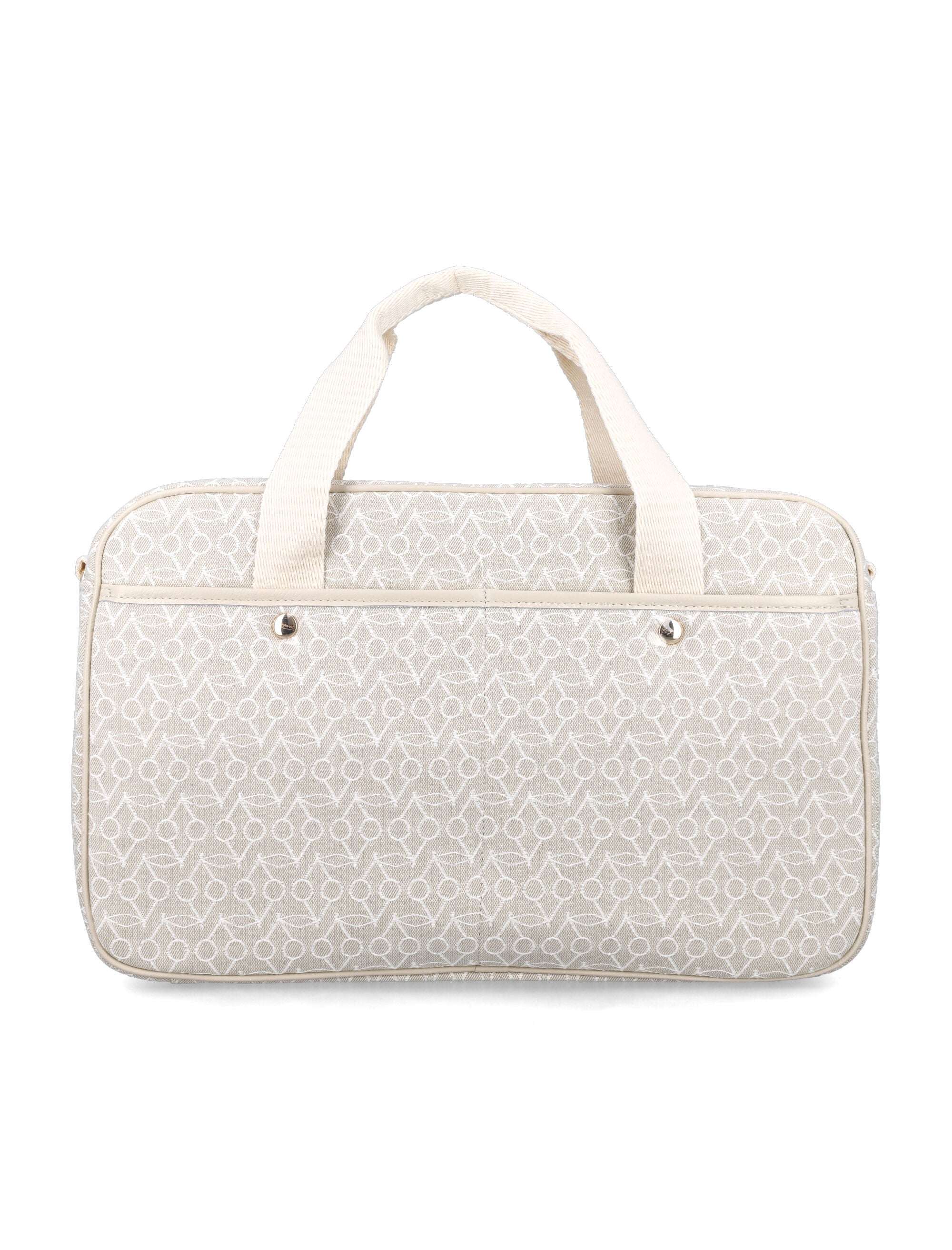 Bonpoint Monogram Mummy Bag Beige Cotton Shoulder