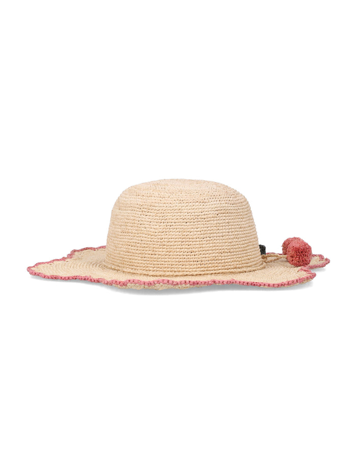 Bonpoint Lila Hand-Braided Sun Hat Naturel Raphia