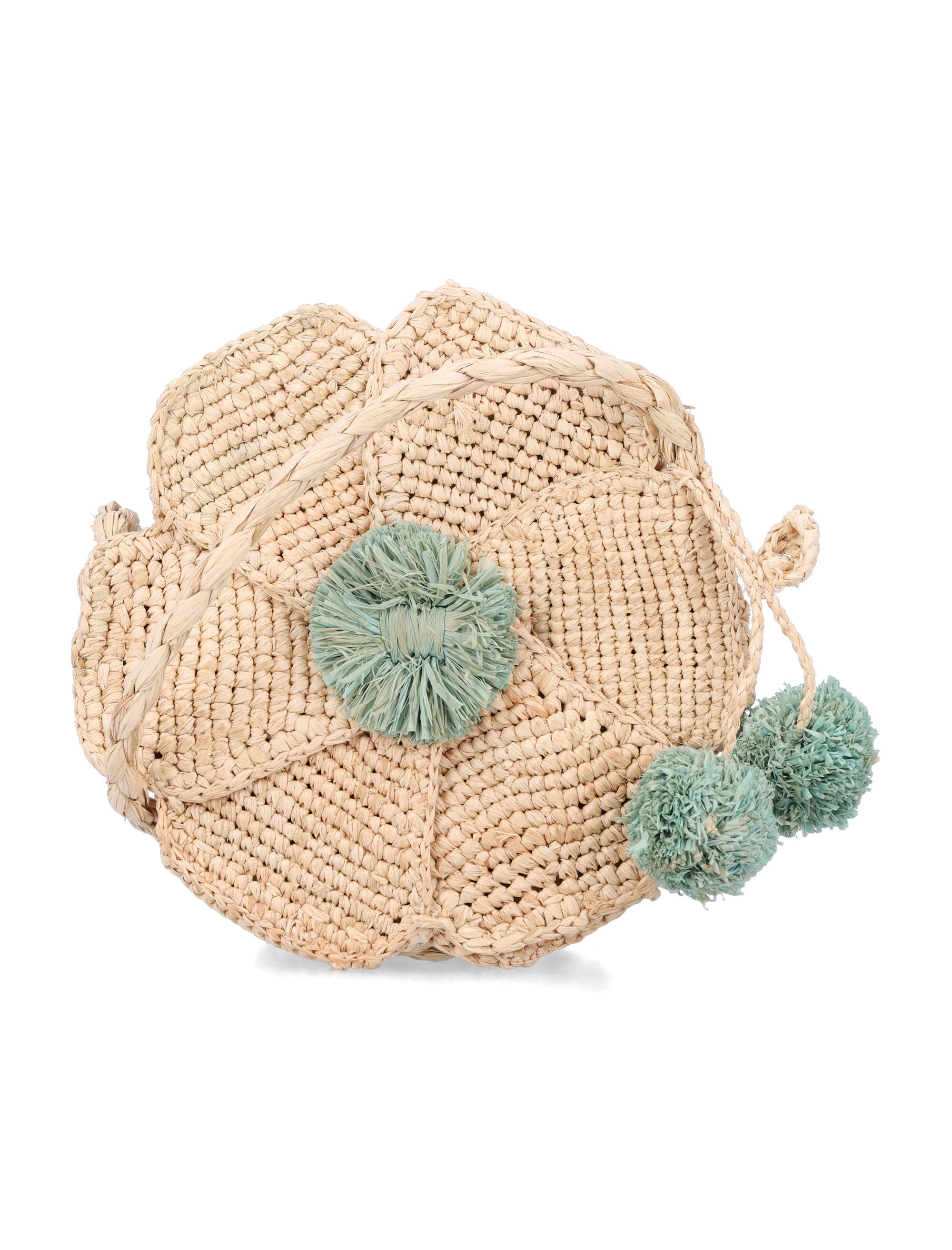 Bonpoint Jordanie raphia girls shoulder bag Naturel