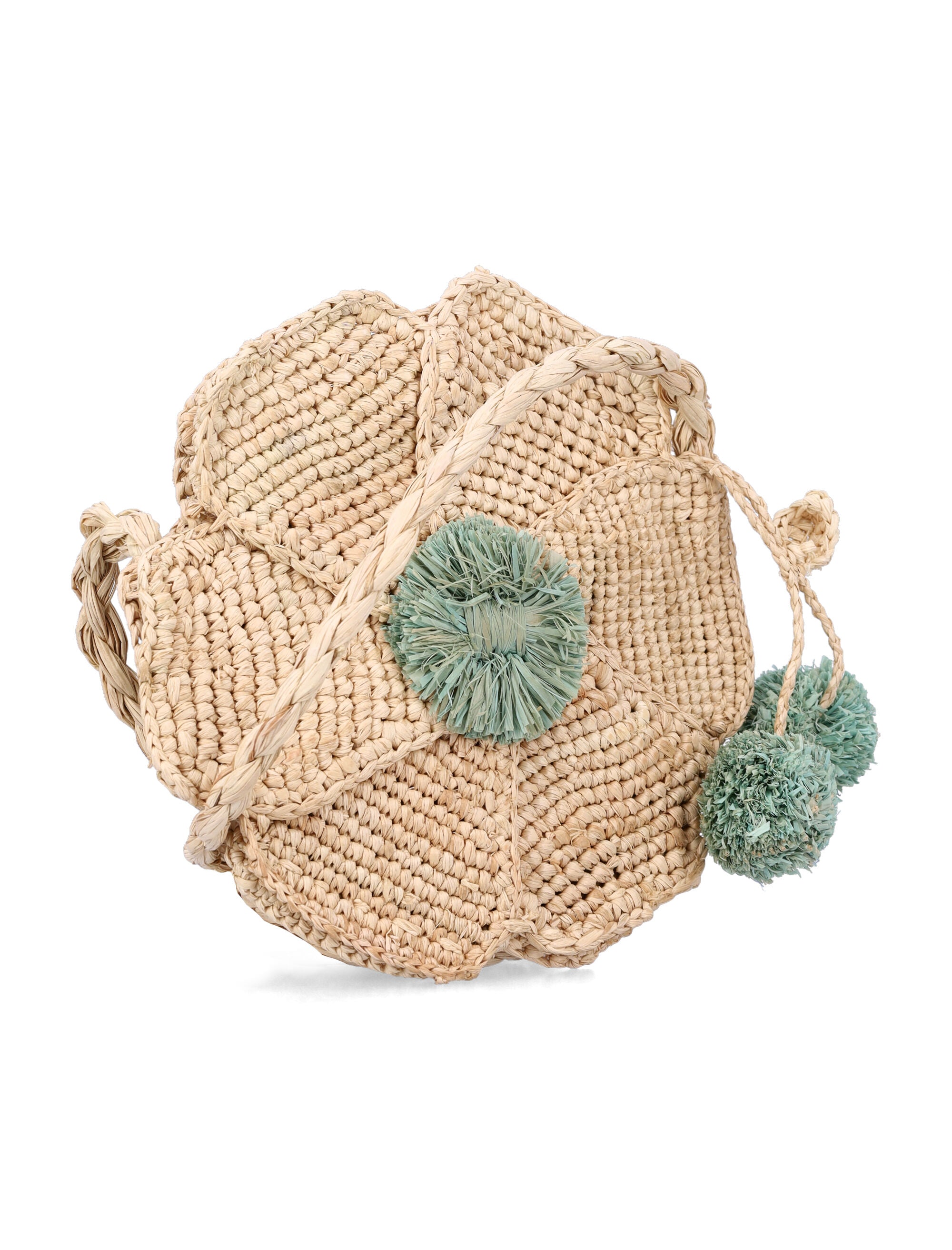 Bonpoint Jordanie raphia girls shoulder bag Naturel
