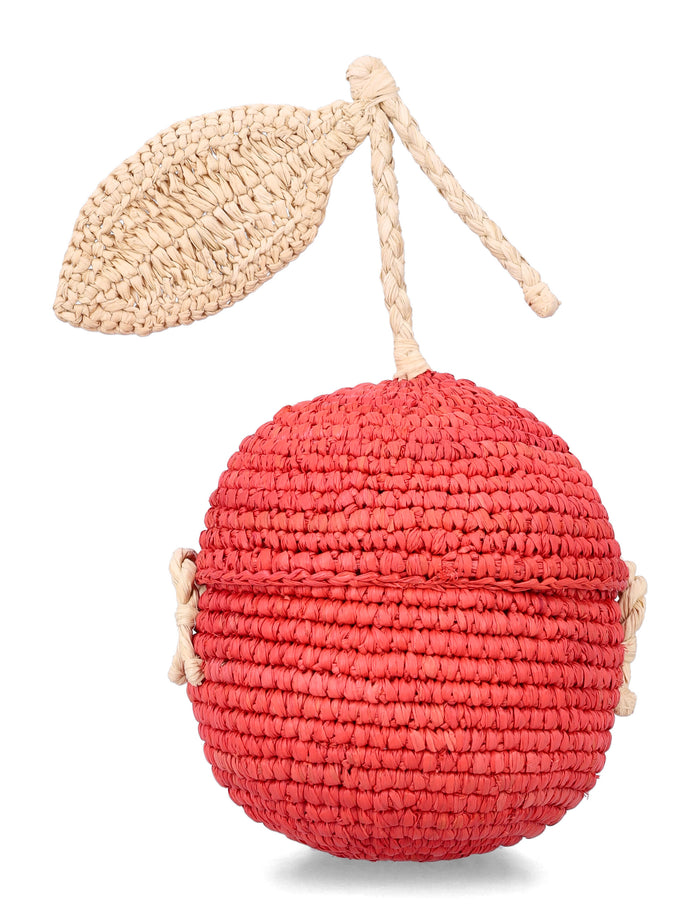 Bonpoint Laney Cherry Raffia Girls Bag Coquelicot Raphia Shoulder