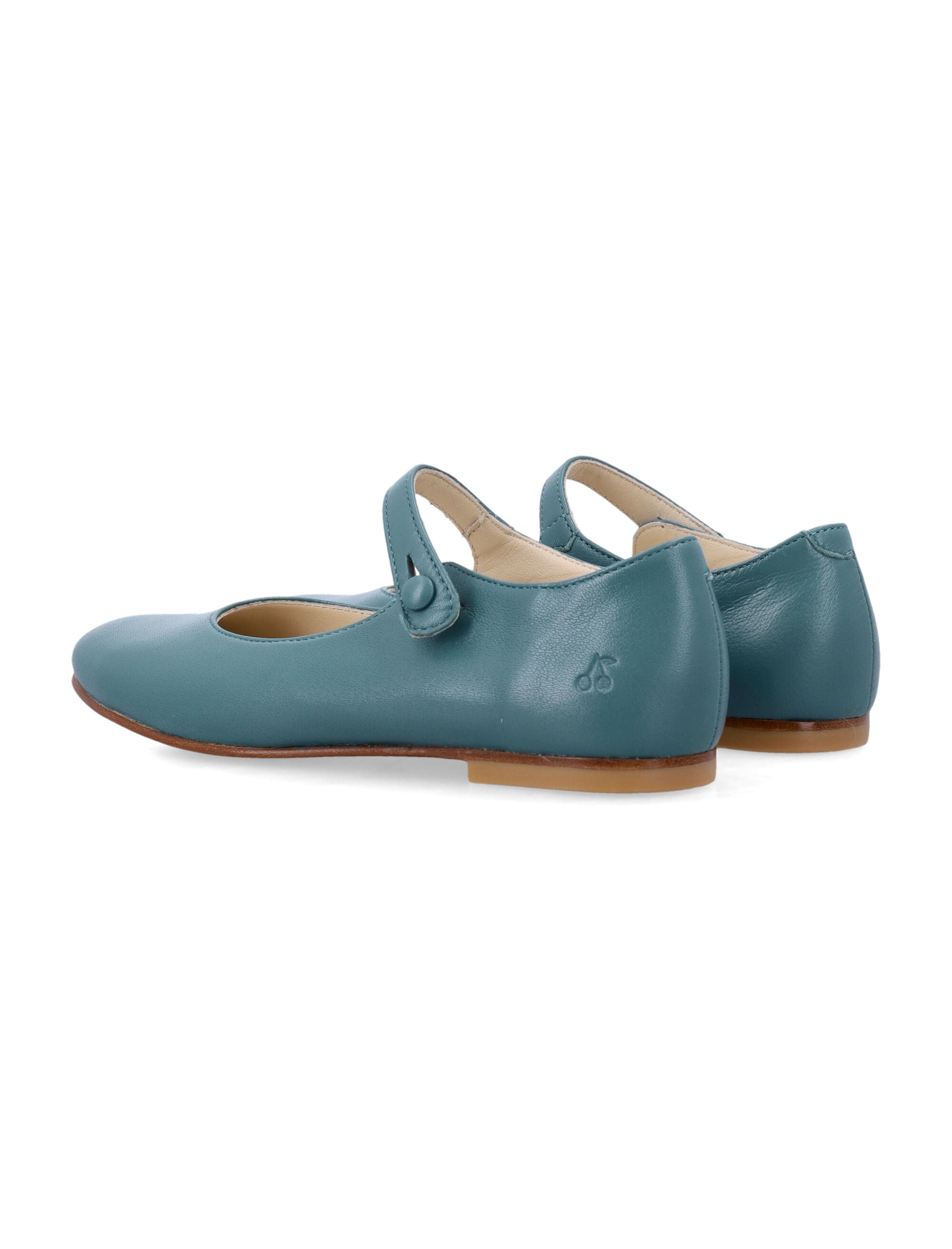 Bonpoint Ella slate green leather ballerinas Flat Shoes