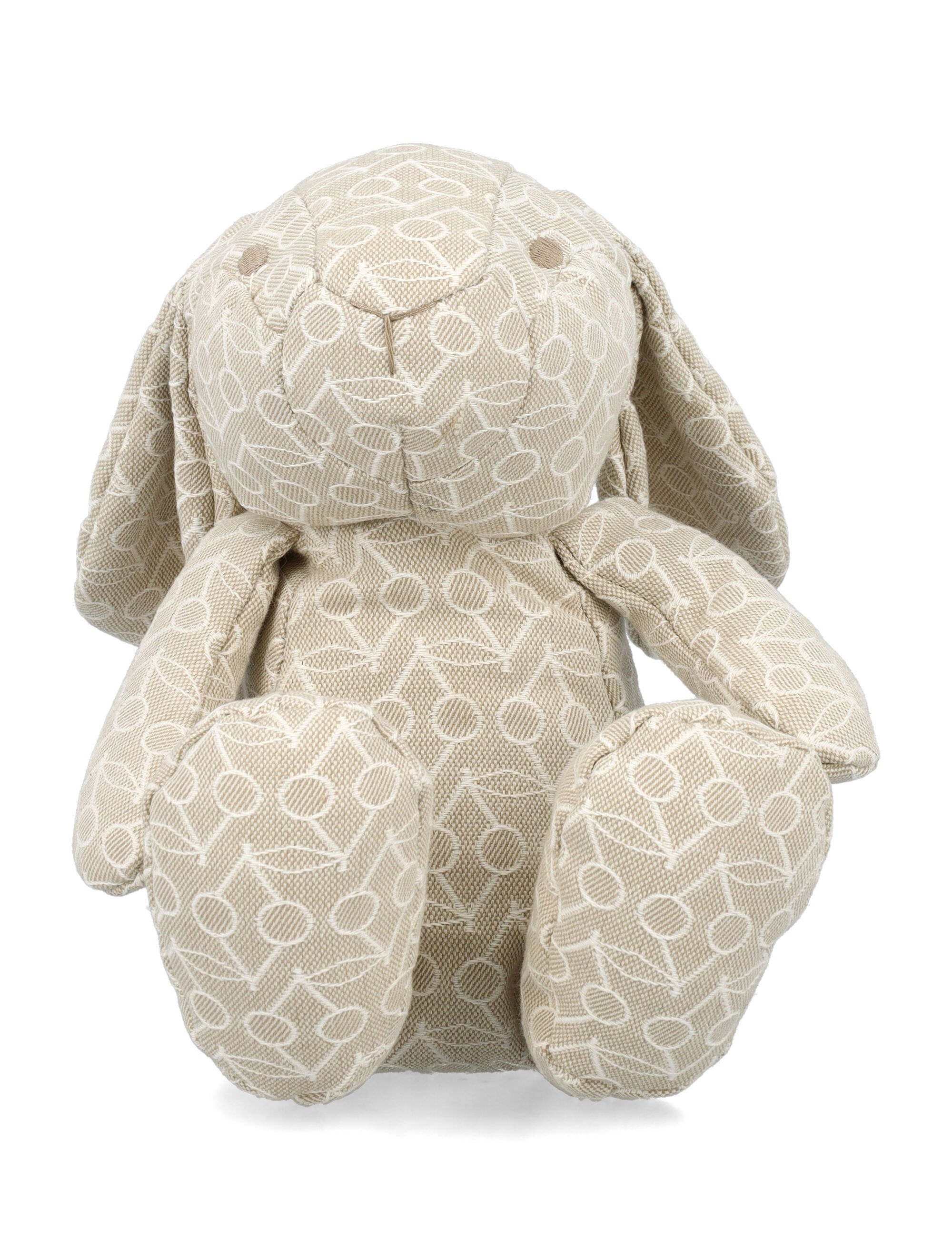 Bonpoint Cherry-Pattern Rubber Bunny Toy Naturel Cotton