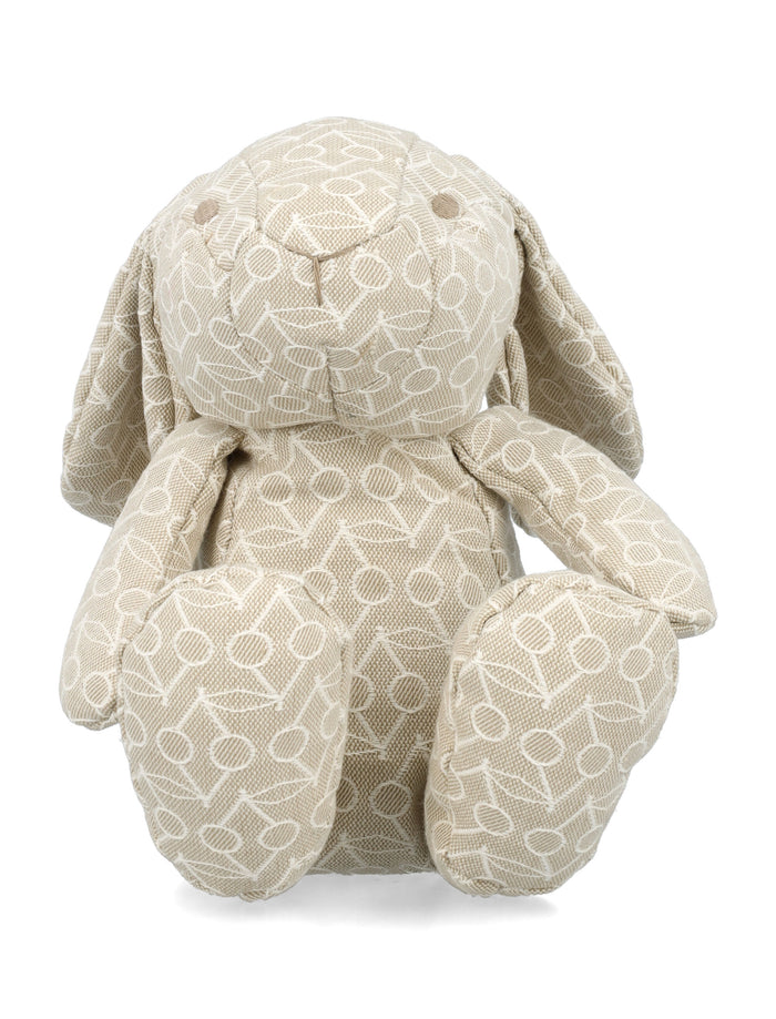 Bonpoint Cherry-Pattern Rubber Bunny Toy Naturel Cotton