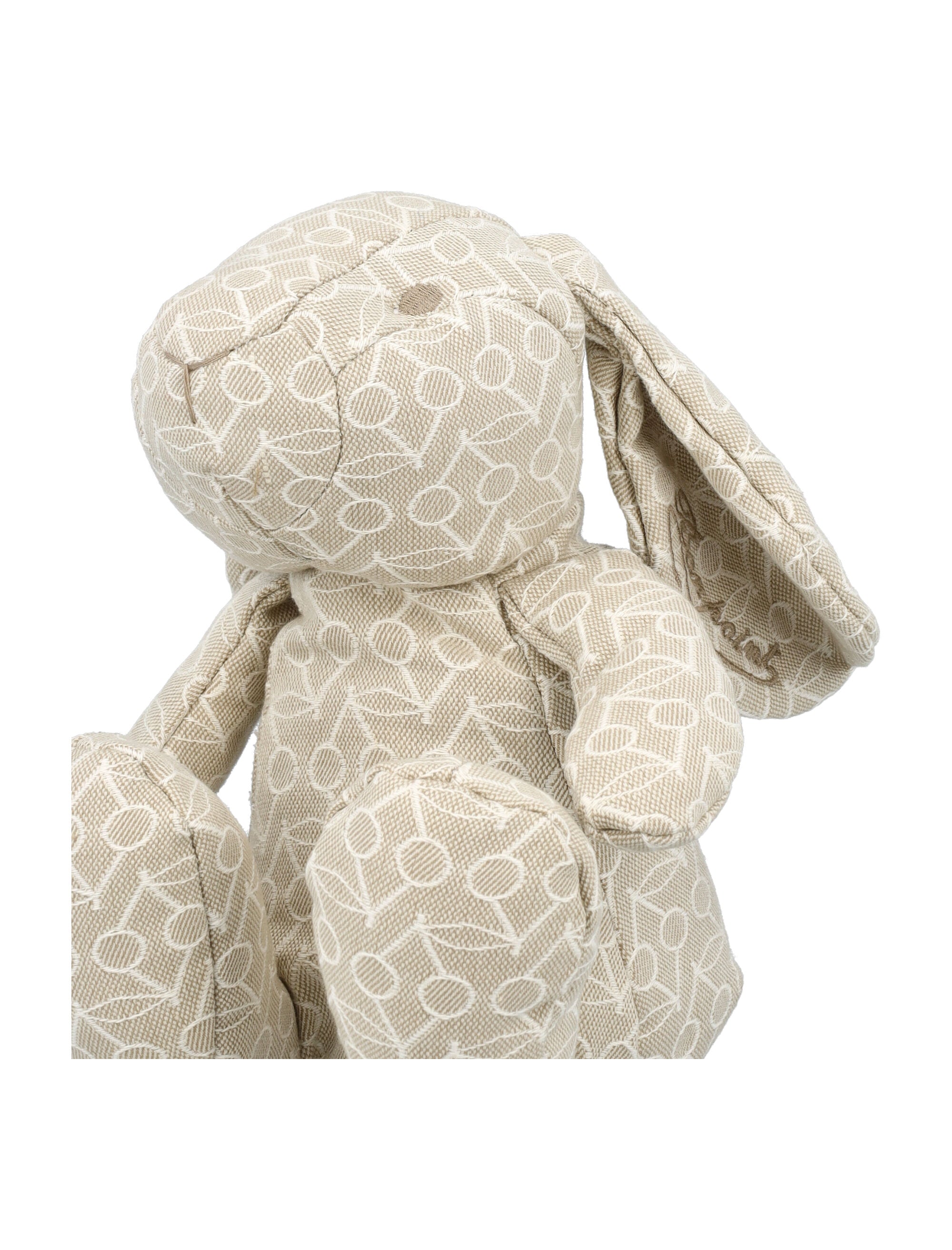 Bonpoint Cherry-Pattern Rubber Bunny Toy Naturel Cotton