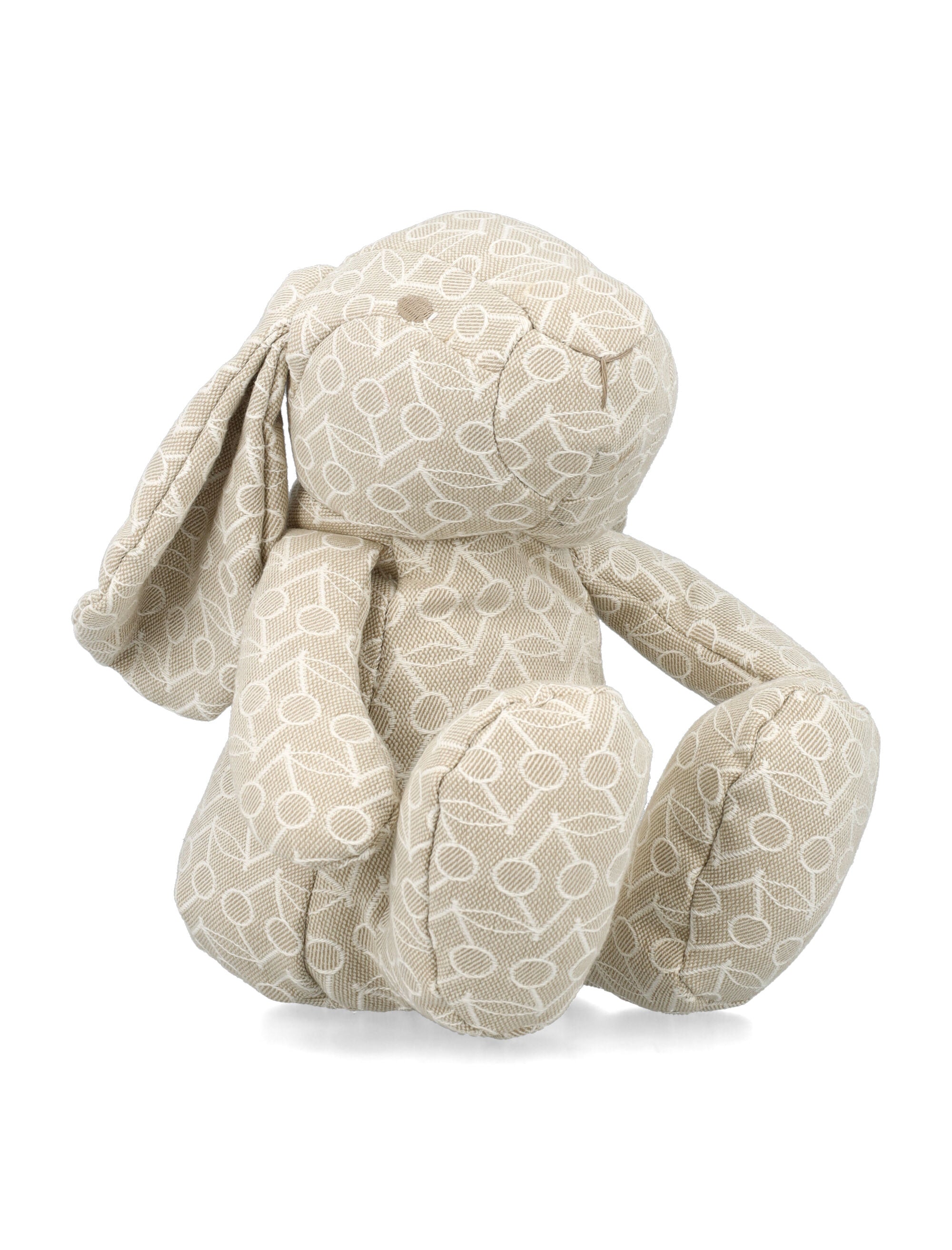Bonpoint Cherry-Pattern Rubber Bunny Toy Naturel Cotton