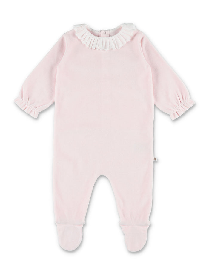 Bonpoint Héritière terry pajamas Pale Pink Organic Cotton Jumpsuit