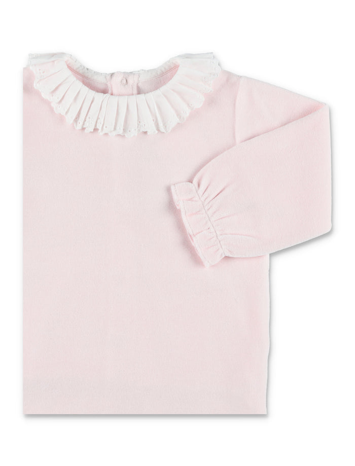 Bonpoint Héritière terry pajamas Pale Pink Organic Cotton Jumpsuit