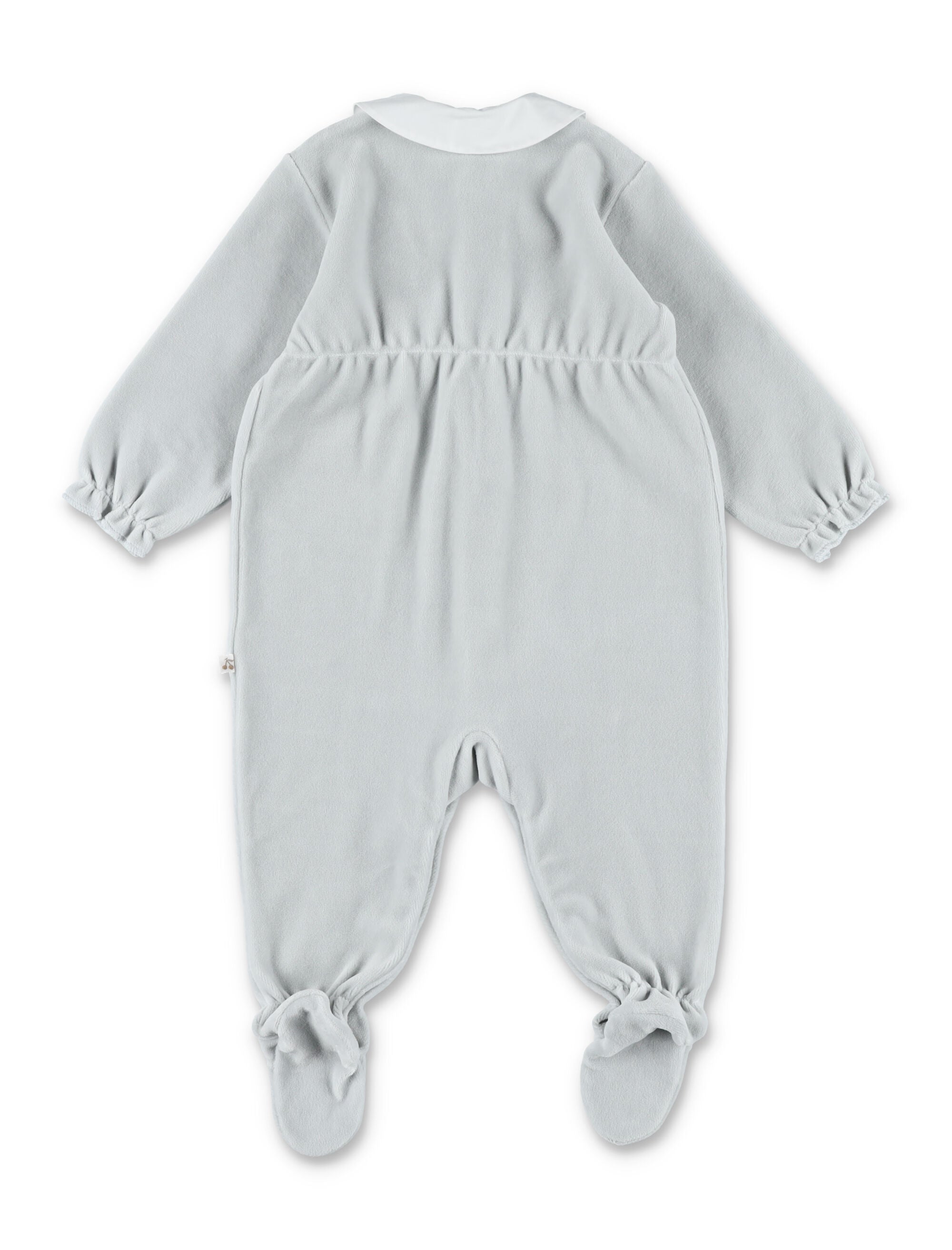 Bonpoint Light Blue Baby Cotton Gift Set Bleu Gris Jumpsuit