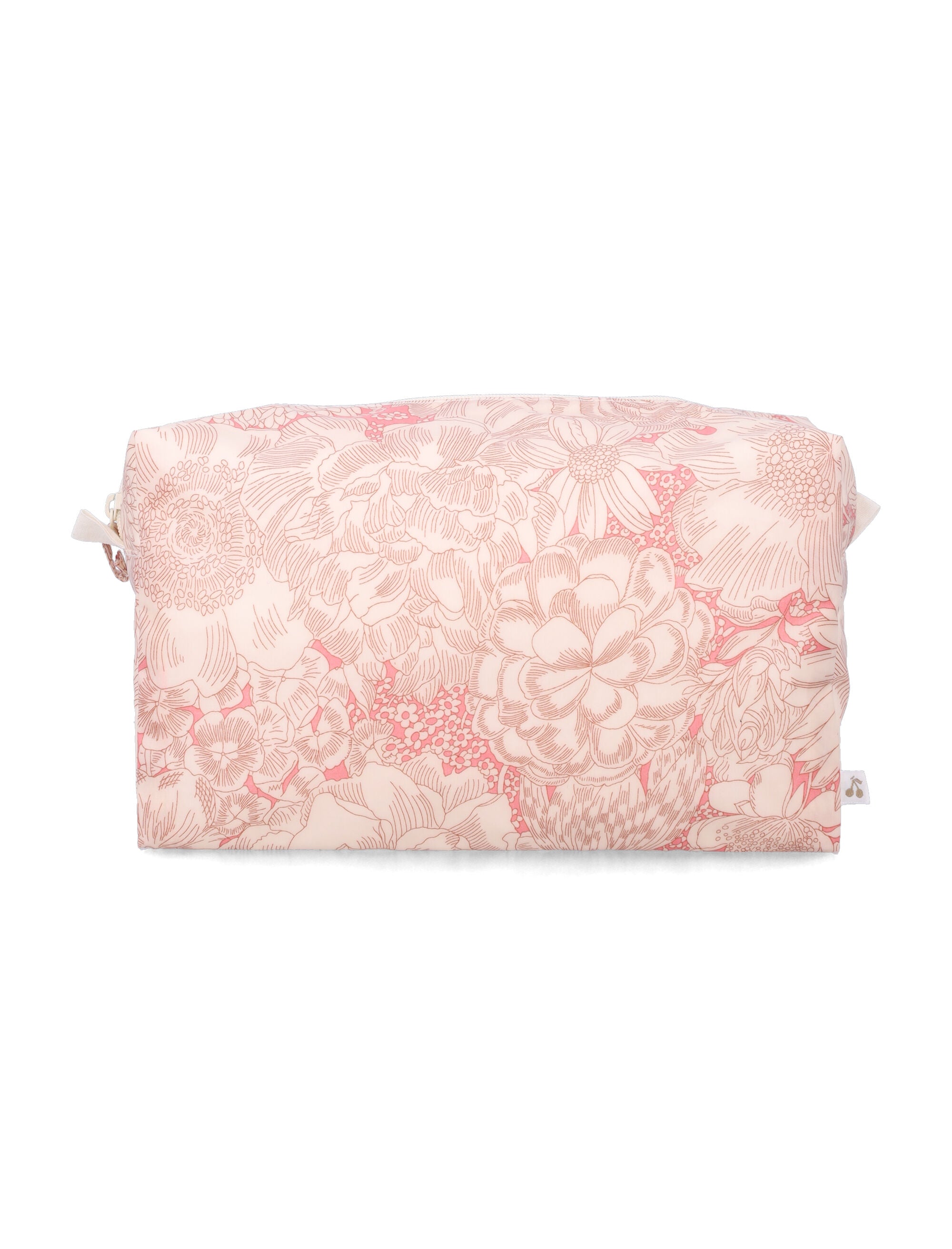 Bonpoint pink quilted liberty cotton pouch Medium Flowers Organic