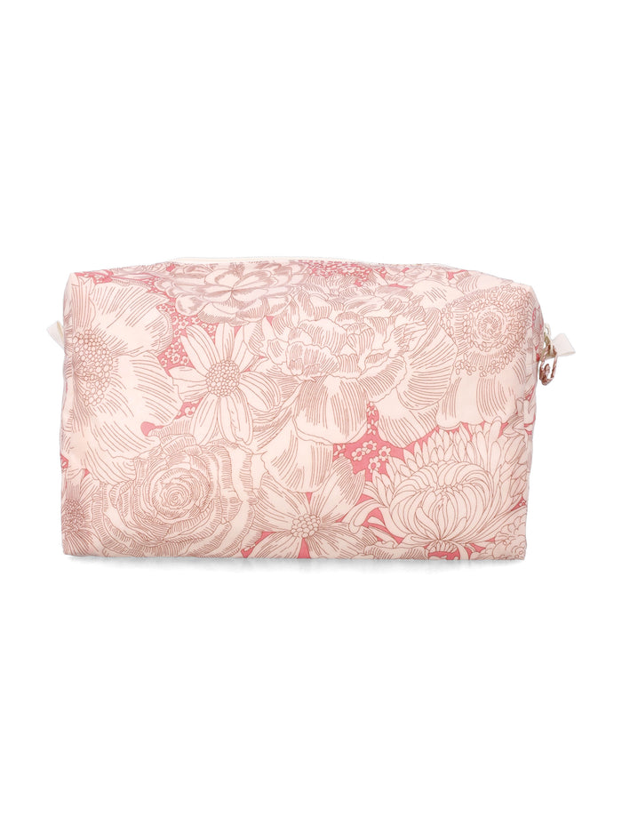 Bonpoint pink quilted liberty cotton pouch Medium Flowers Organic