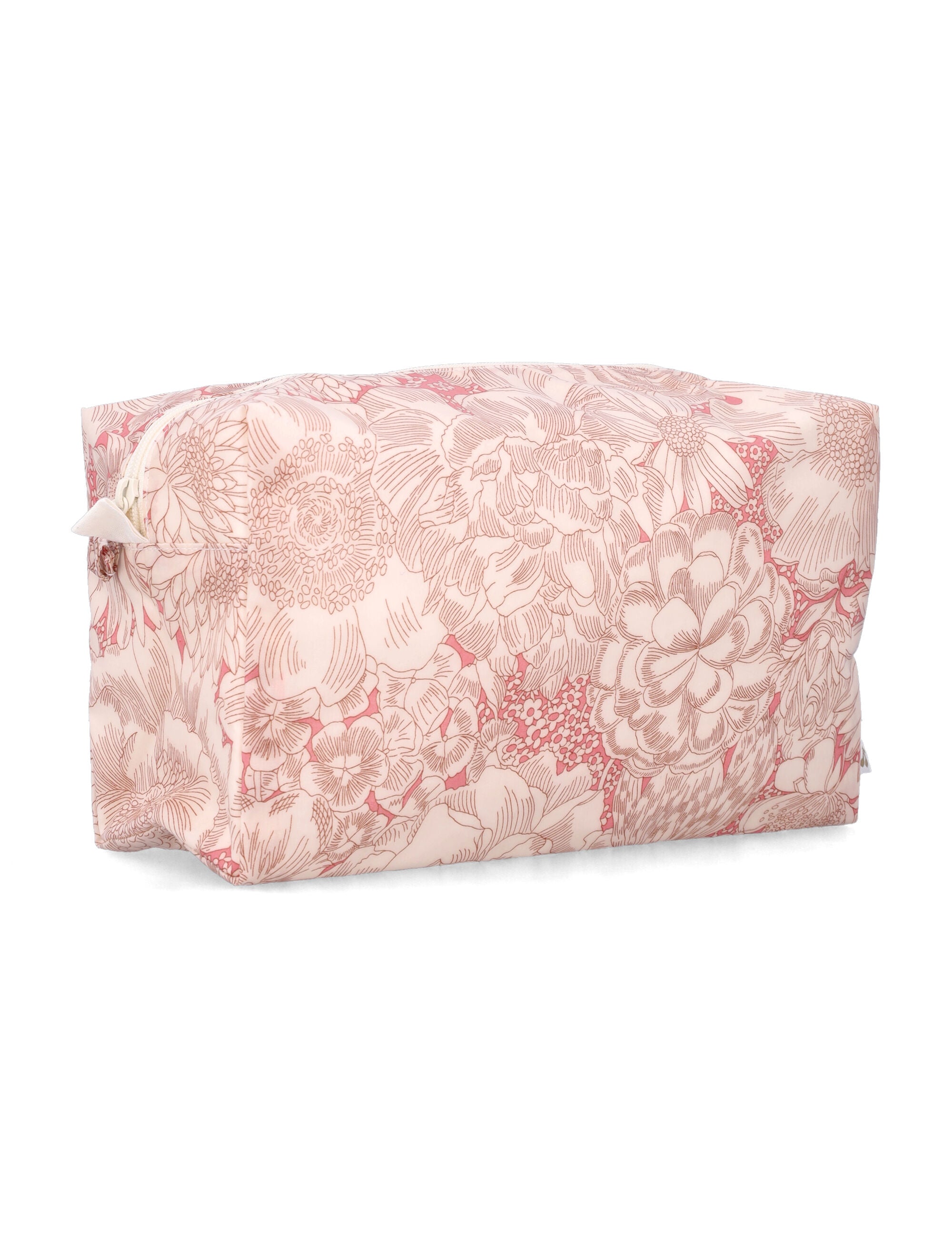 Bonpoint pink quilted liberty cotton pouch Medium Flowers Organic