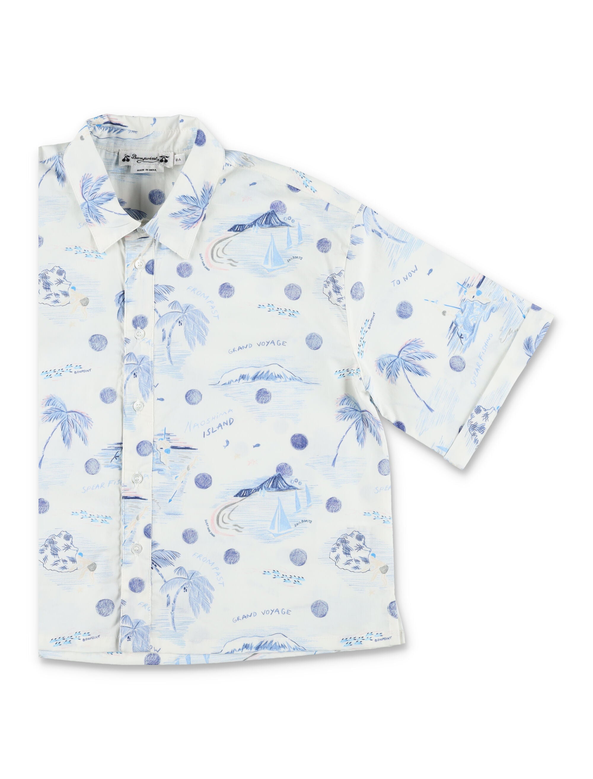 Bonpoint Erian organic cotton printed shirt Ink Print