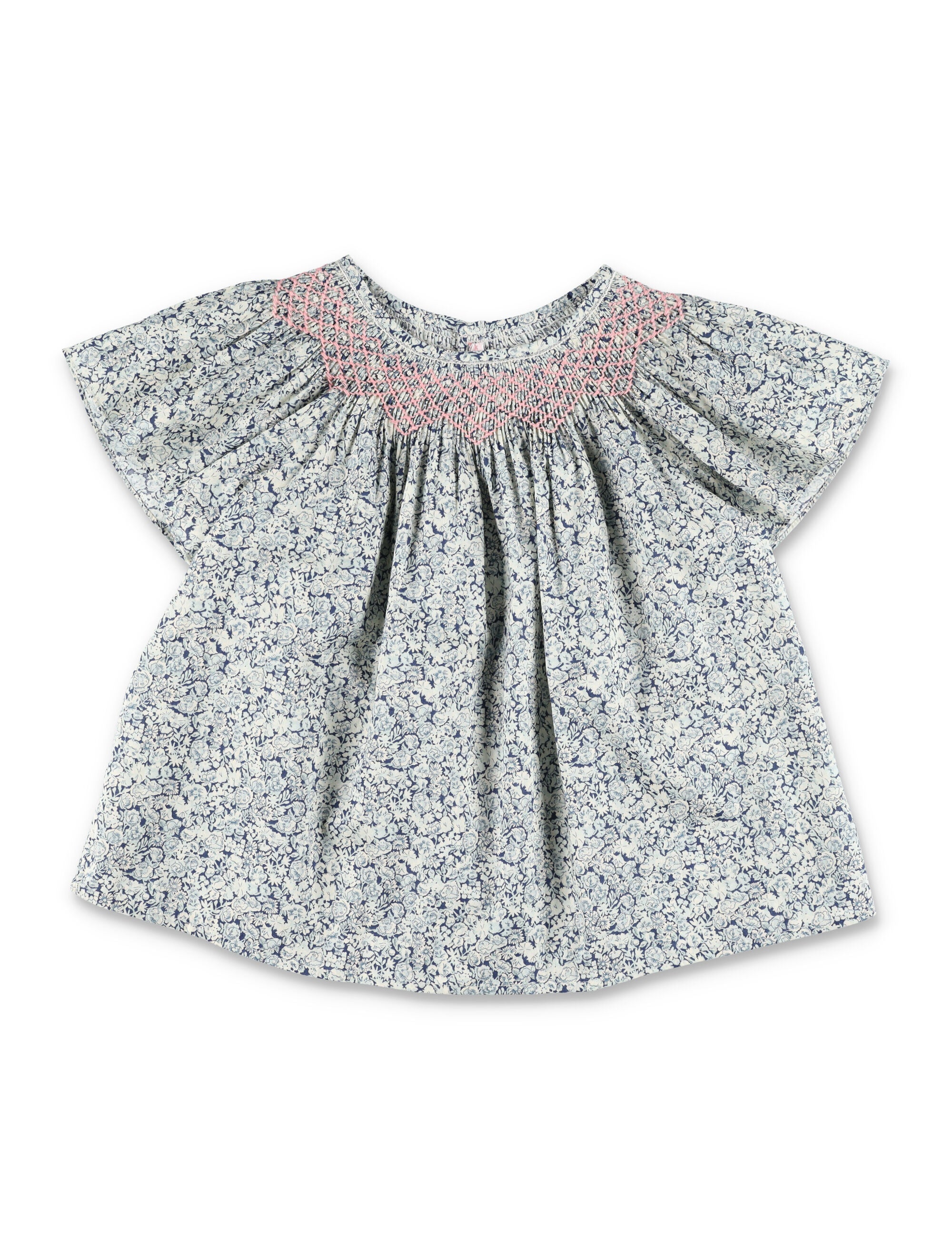 Bonpoint Nella liberty print blouse Blue Floral Organic Cotton Shirt