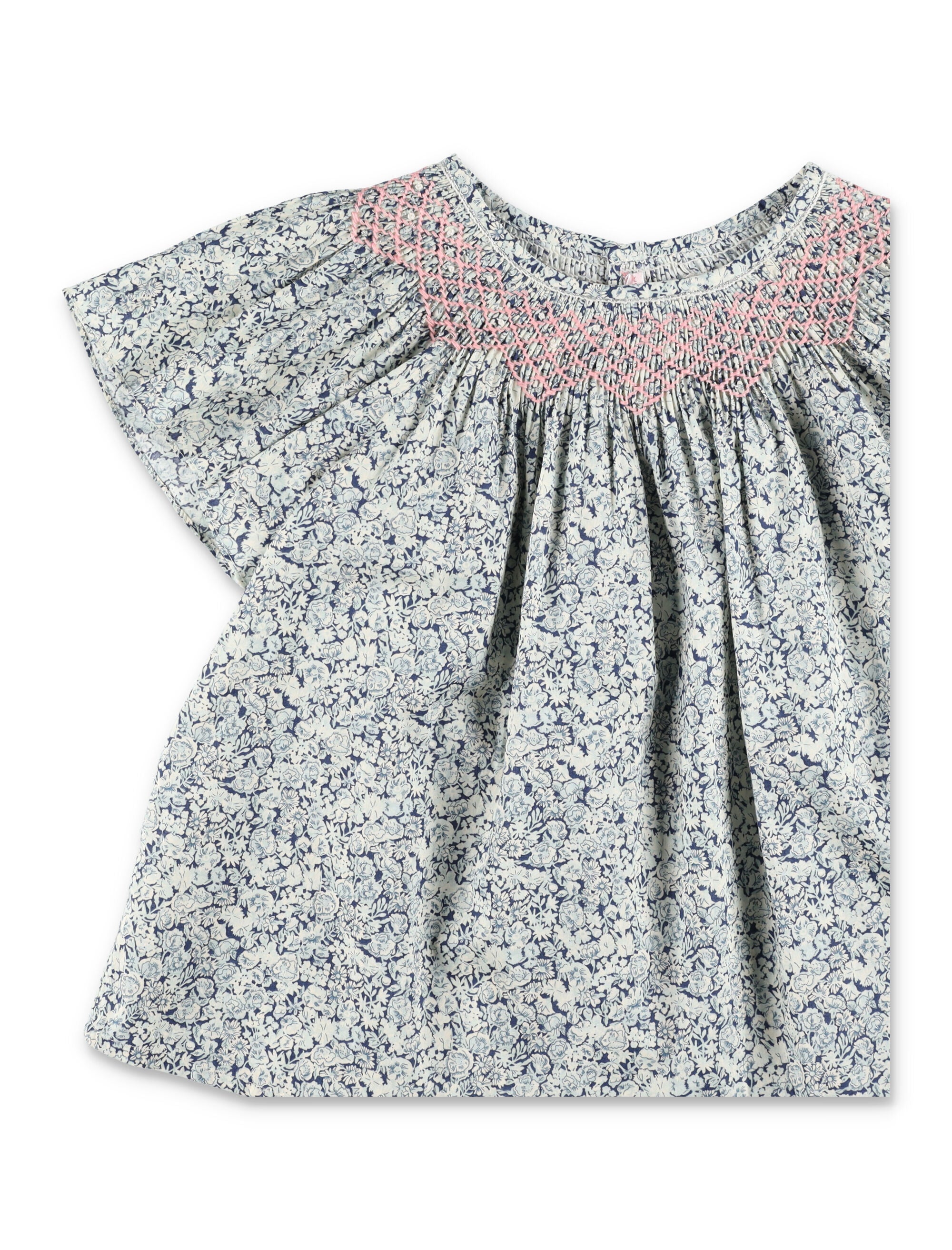 Bonpoint Nella liberty print blouse Blue Floral Organic Cotton Shirt